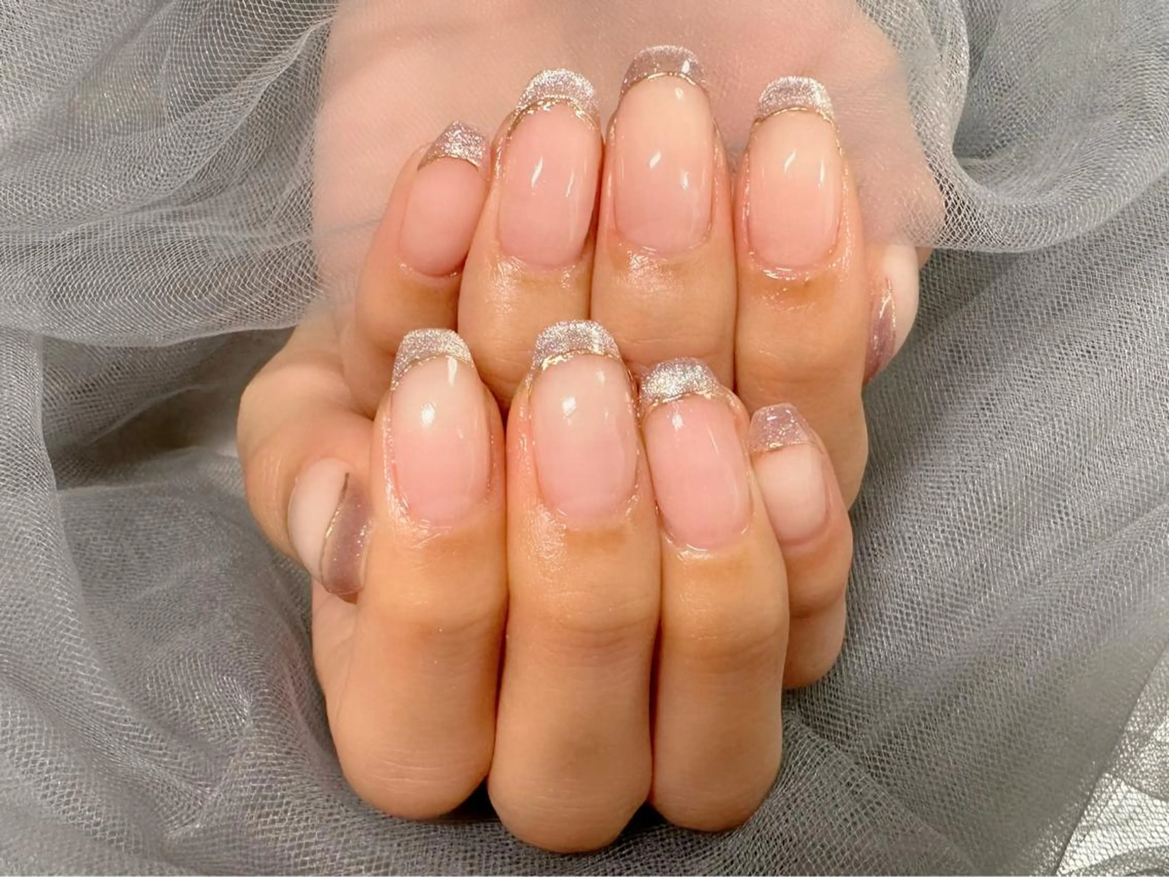 ネイル フレンチネイル マグネットネイル マグネットフレンチ シンプルネイル ハンドネイル Nail Salon KURELLYのネイルデザイン