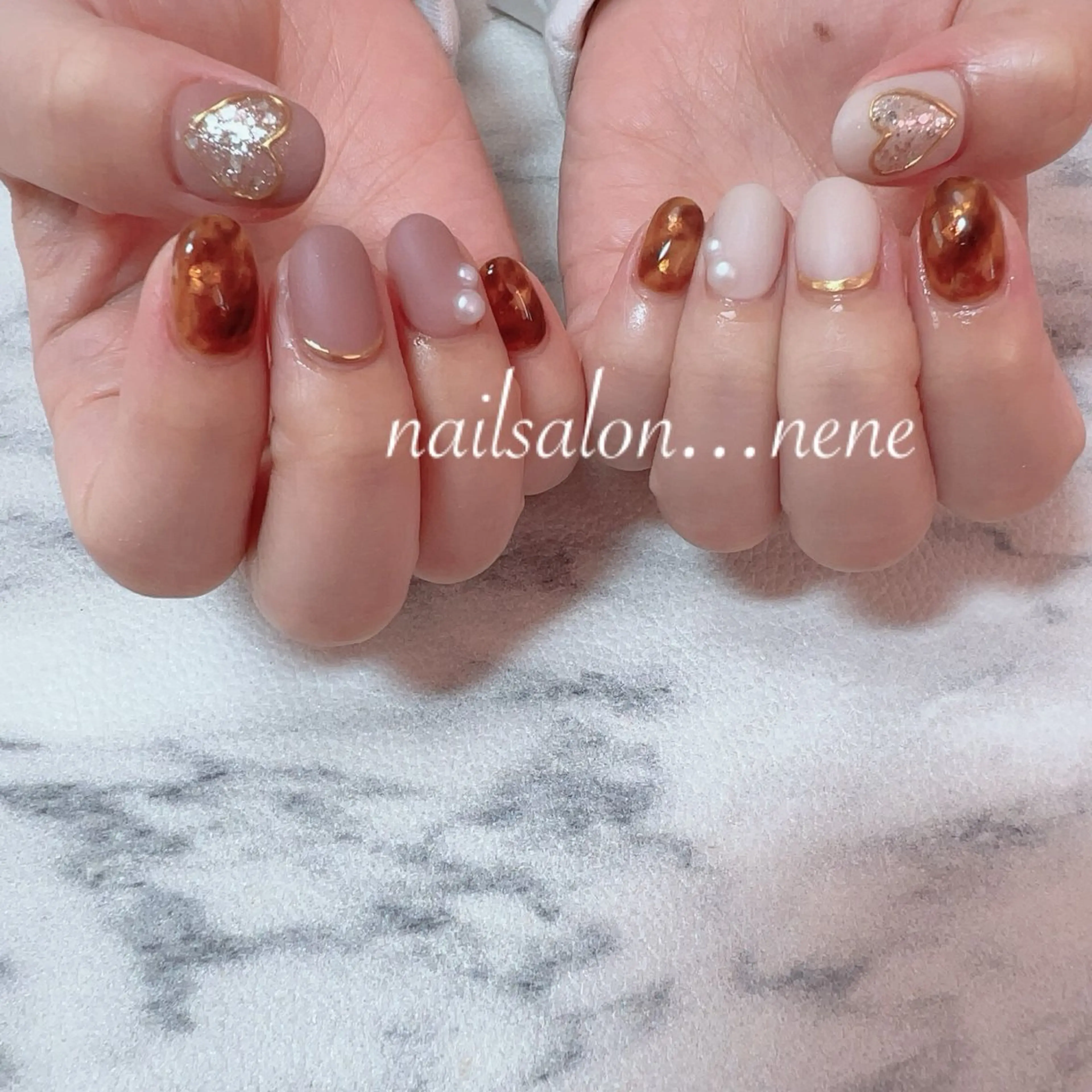 ネイル べっ甲ネイル nailsalon ...neneのネイルデザイン
