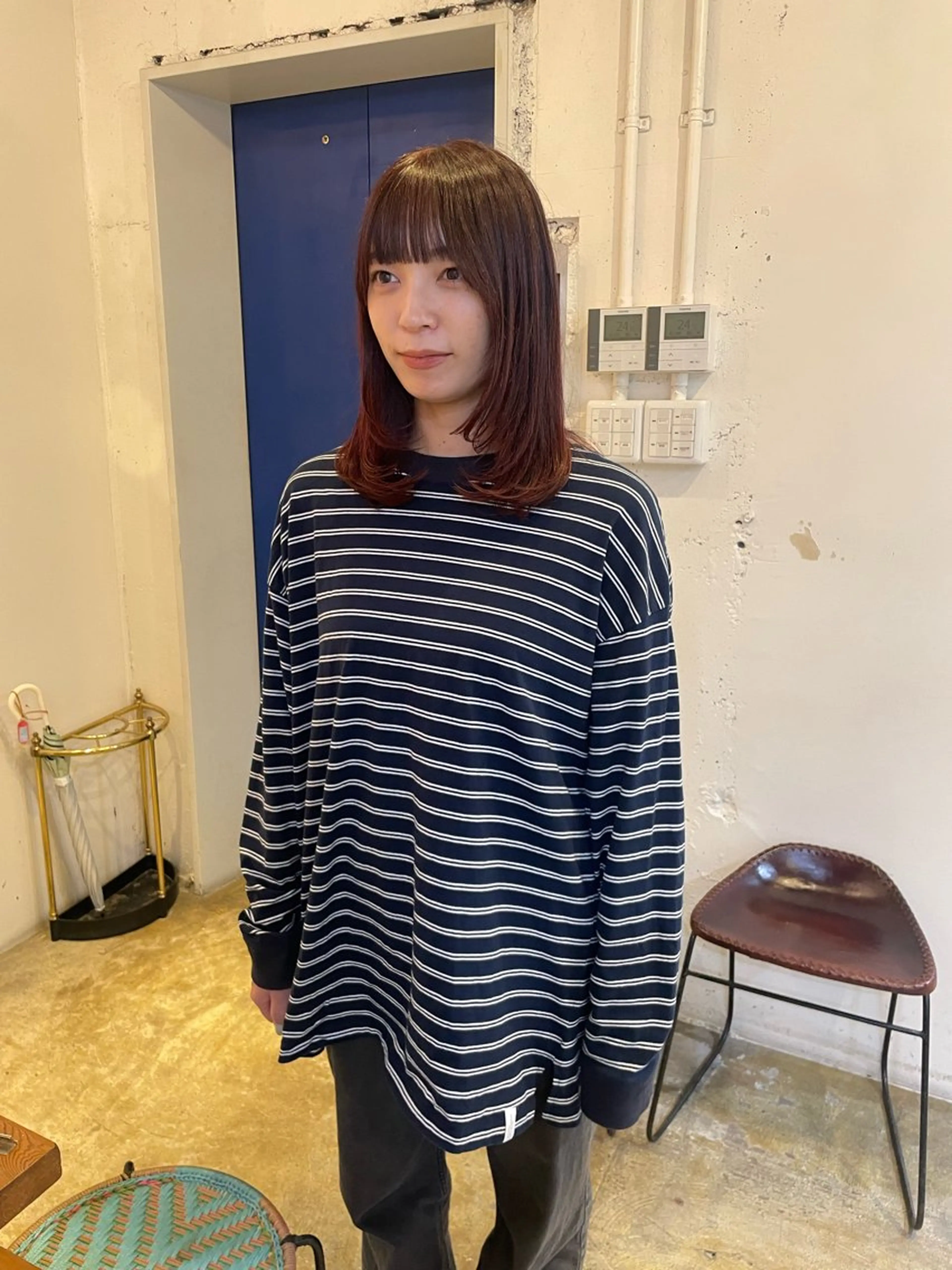 ミディアム カラー カット ヘアカラー トリートメント MIOベージュカラー 柔らかいカラーのヘアスタイル