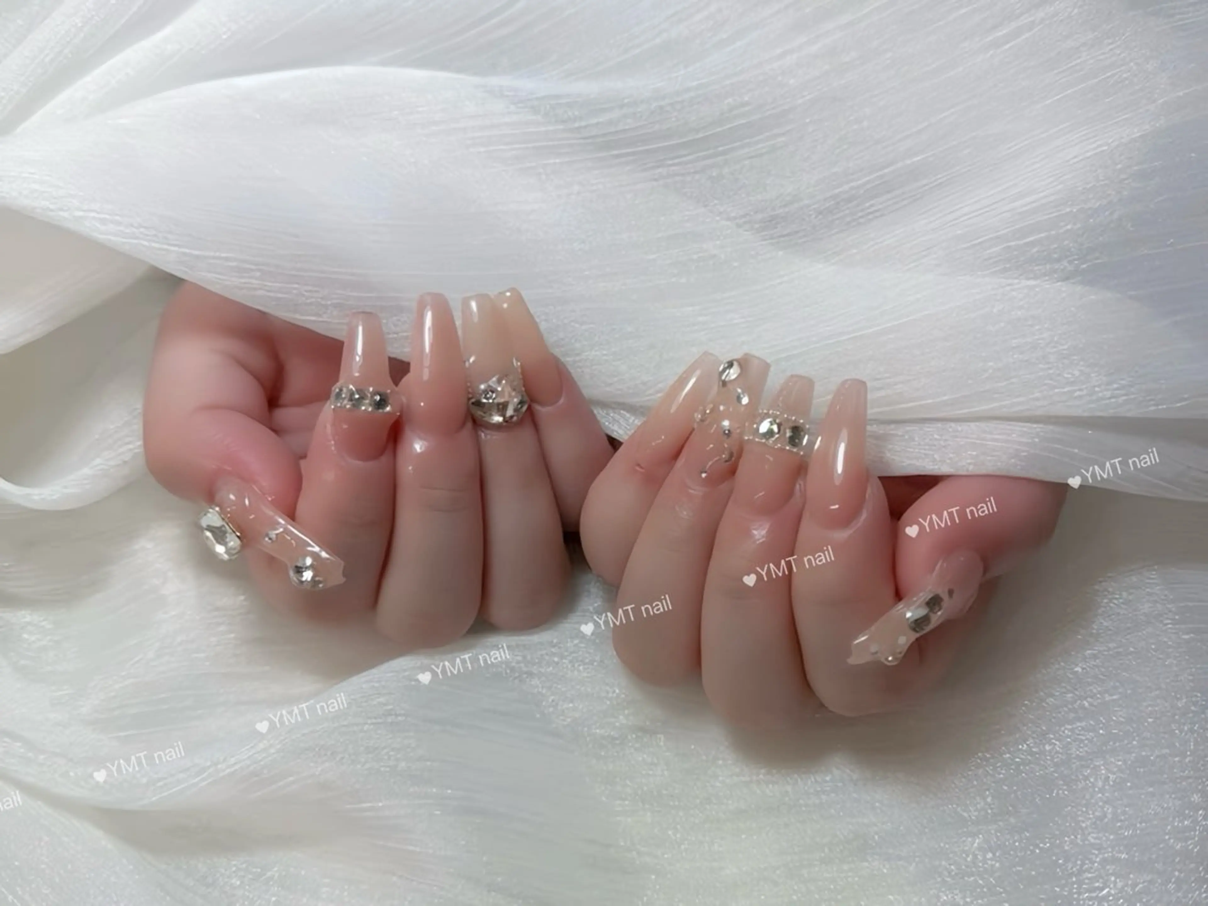 ネイル 長さ出し フットネイル ジェルネイル 韓国ネイル マグネットネイル ハンドネイル YMT． NailStudioのネイルデザイン