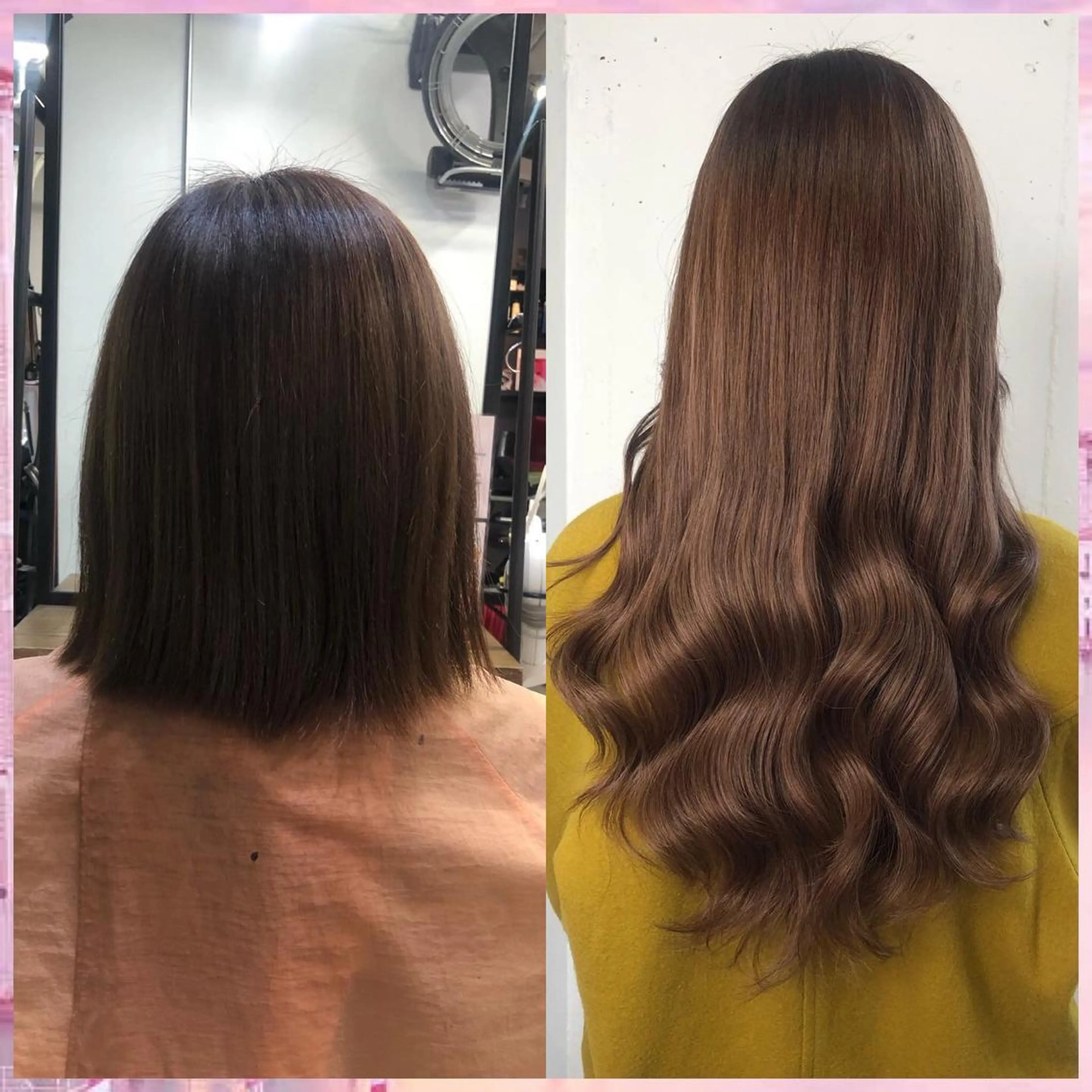 ロング カラー ヘアアレンジ シールエクステ エクステ ロング カット エクステ ヘアセット 八巻 晴香のヘアスタイル