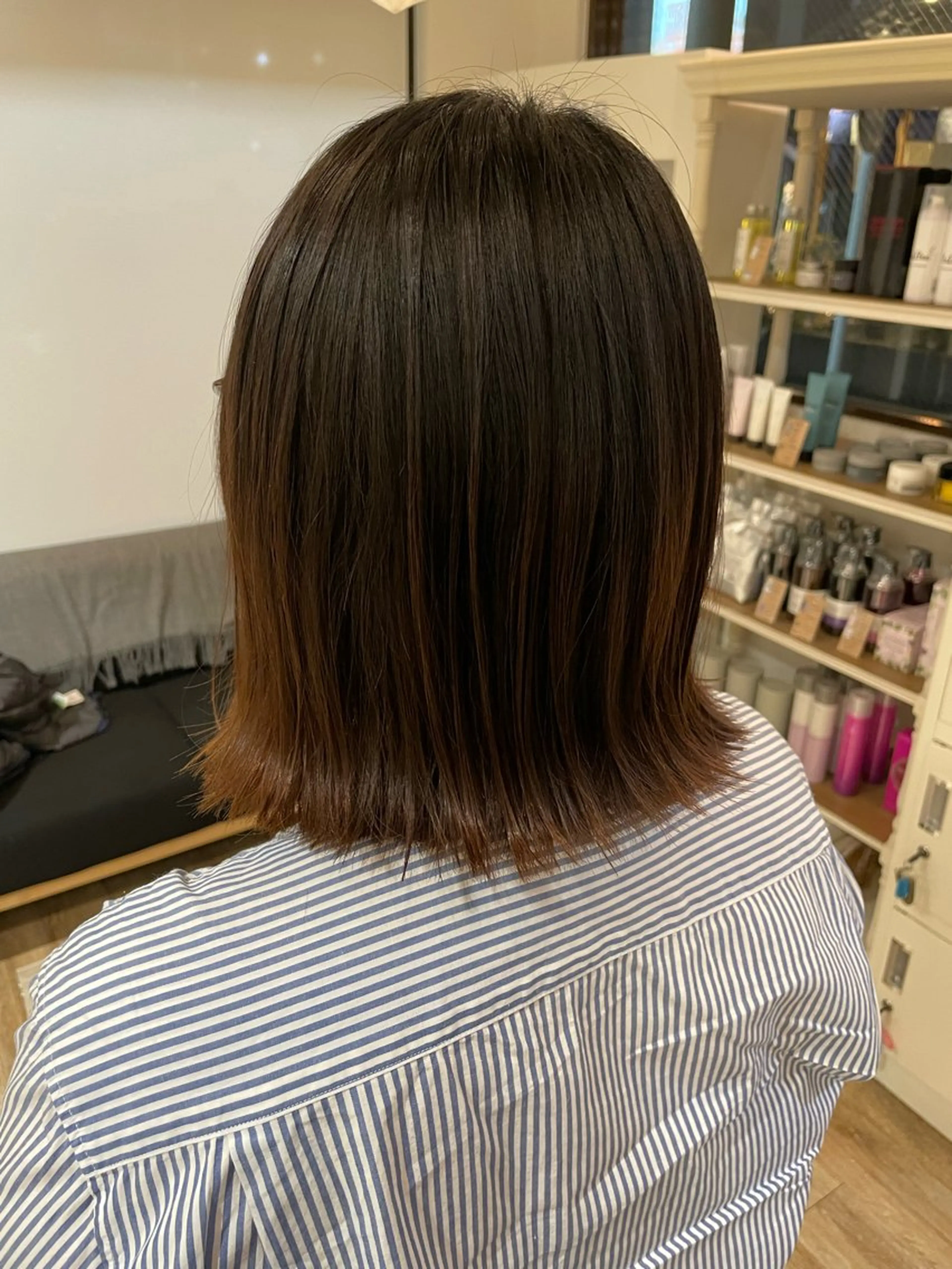 ミディアム 切りっぱなしボブ ボブ ボブカット 佐々木 祐太のヘアスタイル