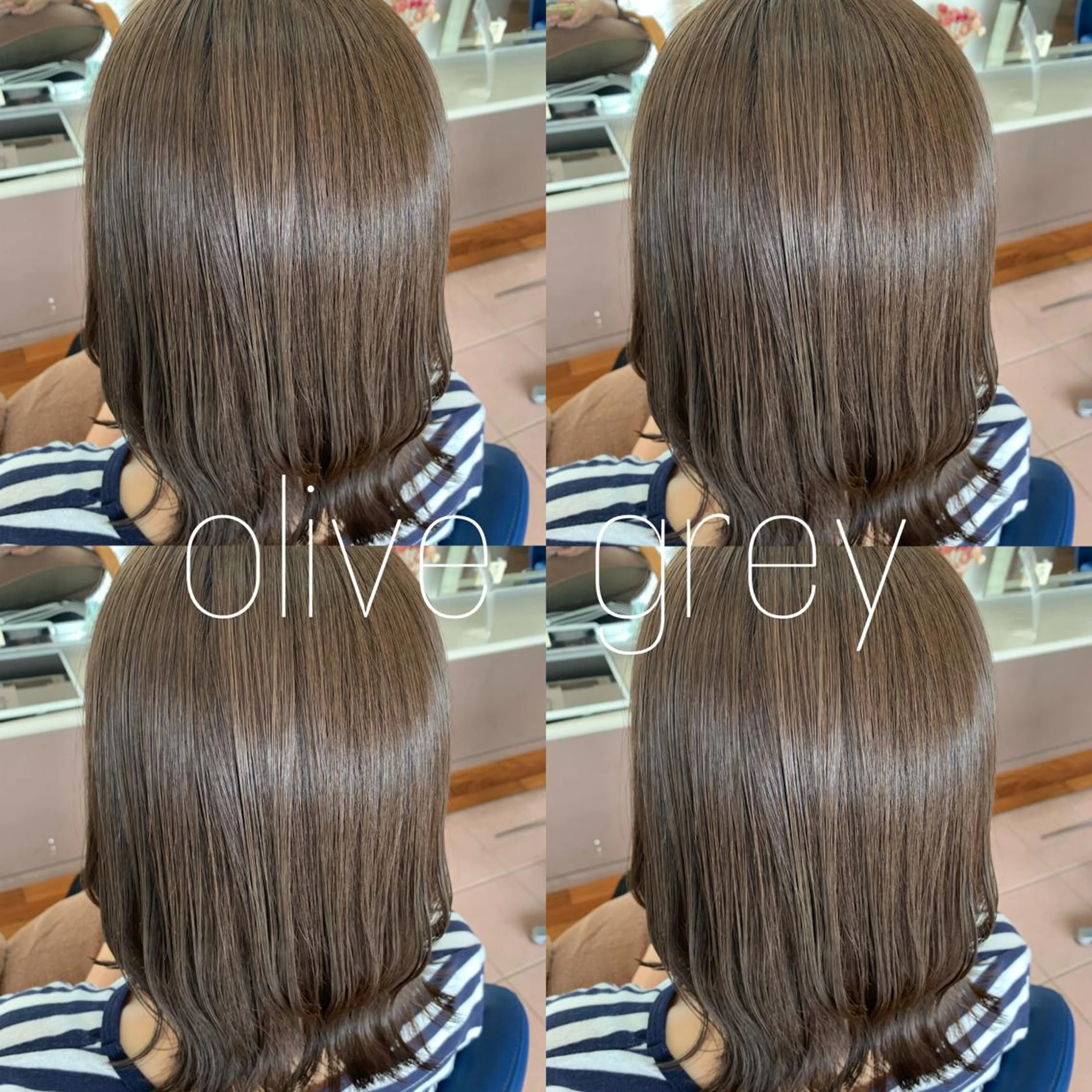 ミディアム カラー 小澤 志穂のヘアスタイル