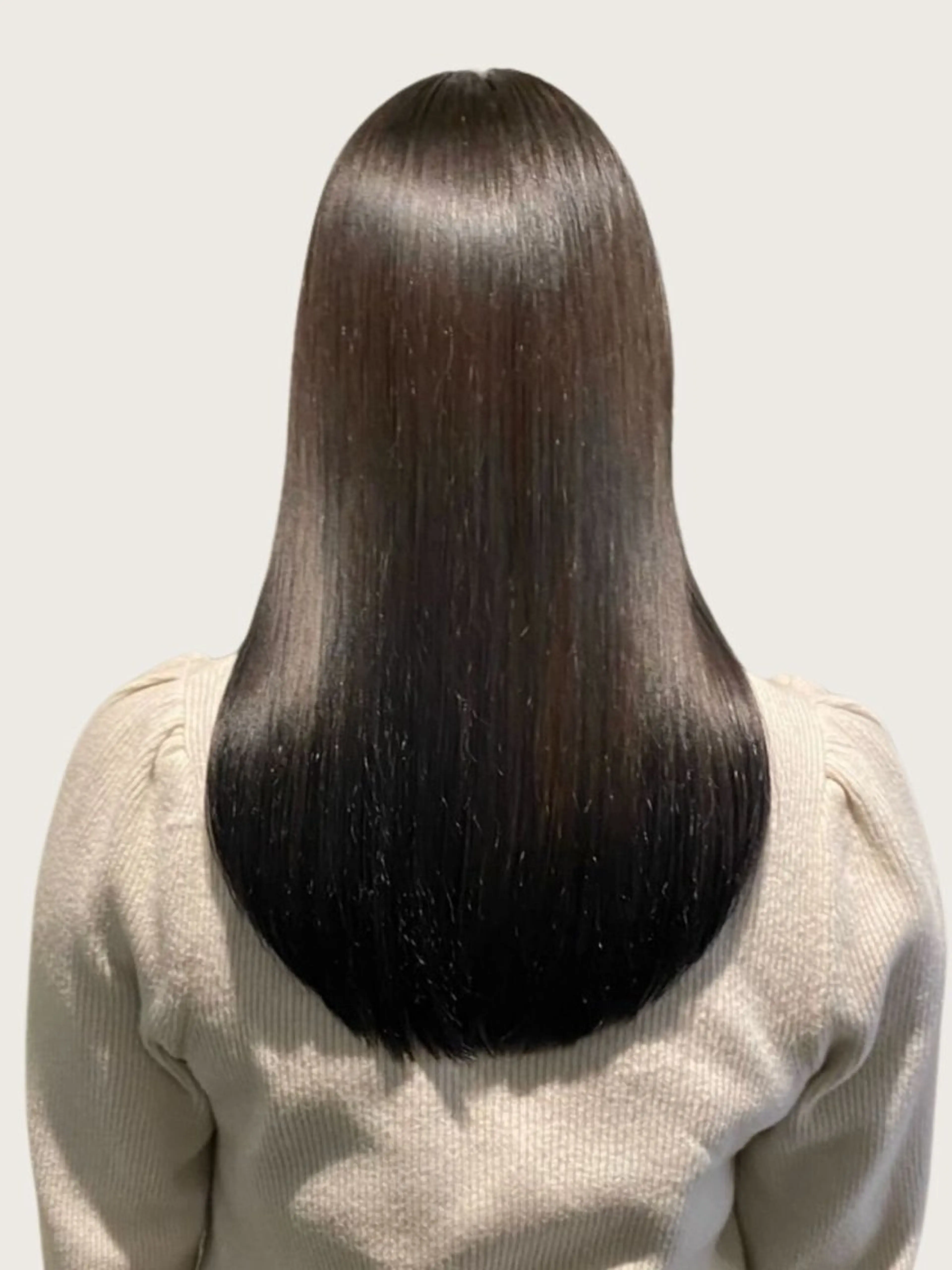 セミロング カット 縮毛矯正 レイヤー/ボブ/ 透明感カラー/ニワのヘアスタイル