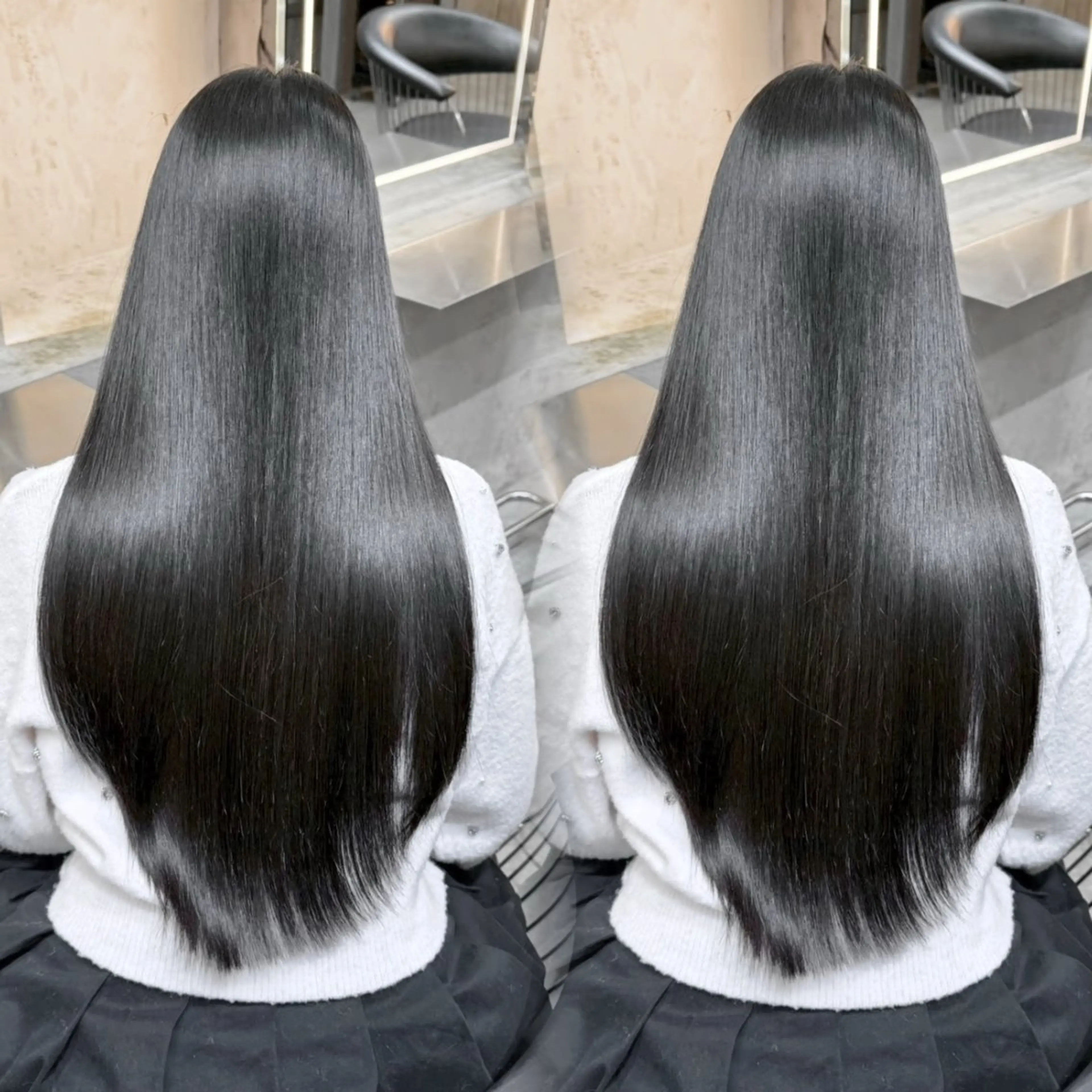 🌸4.5月限定🌸質感再生【巻ける】美髪縮毛矯正+カット+外部補修水トリートメント✨超音波アイロン付きクーポン‼️の写真