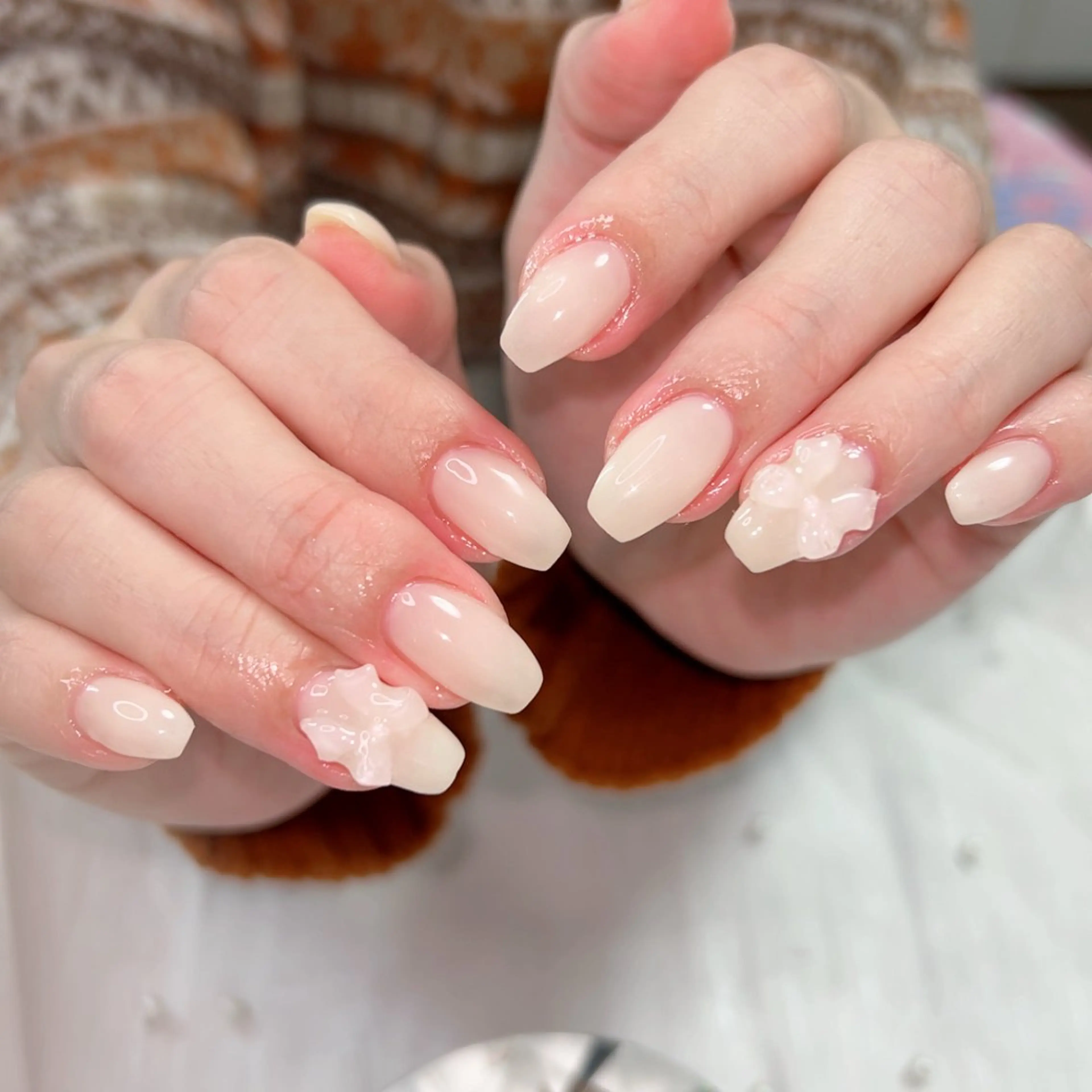 ネイル アートネイル フレンチネイル ジェルネイル グラデーション マグネットネイル ハンドネイル Cute Tips nailのネイルデザイン