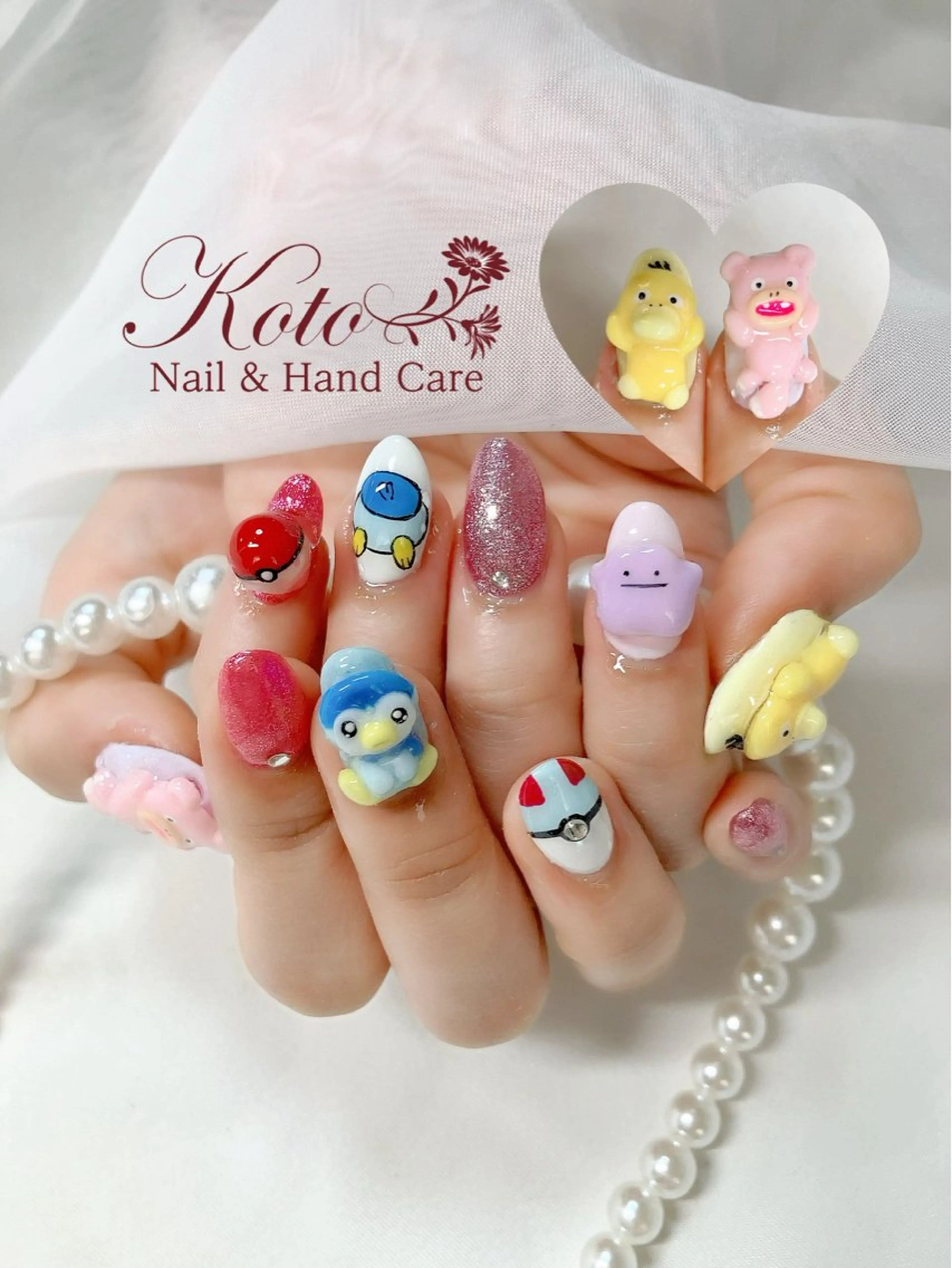 ネイル 長さ出し ジェルネイル 持ち込み ニュアンスネイル 赤色 ハンドネイル Nail Salon KOTOのネイルデザイン