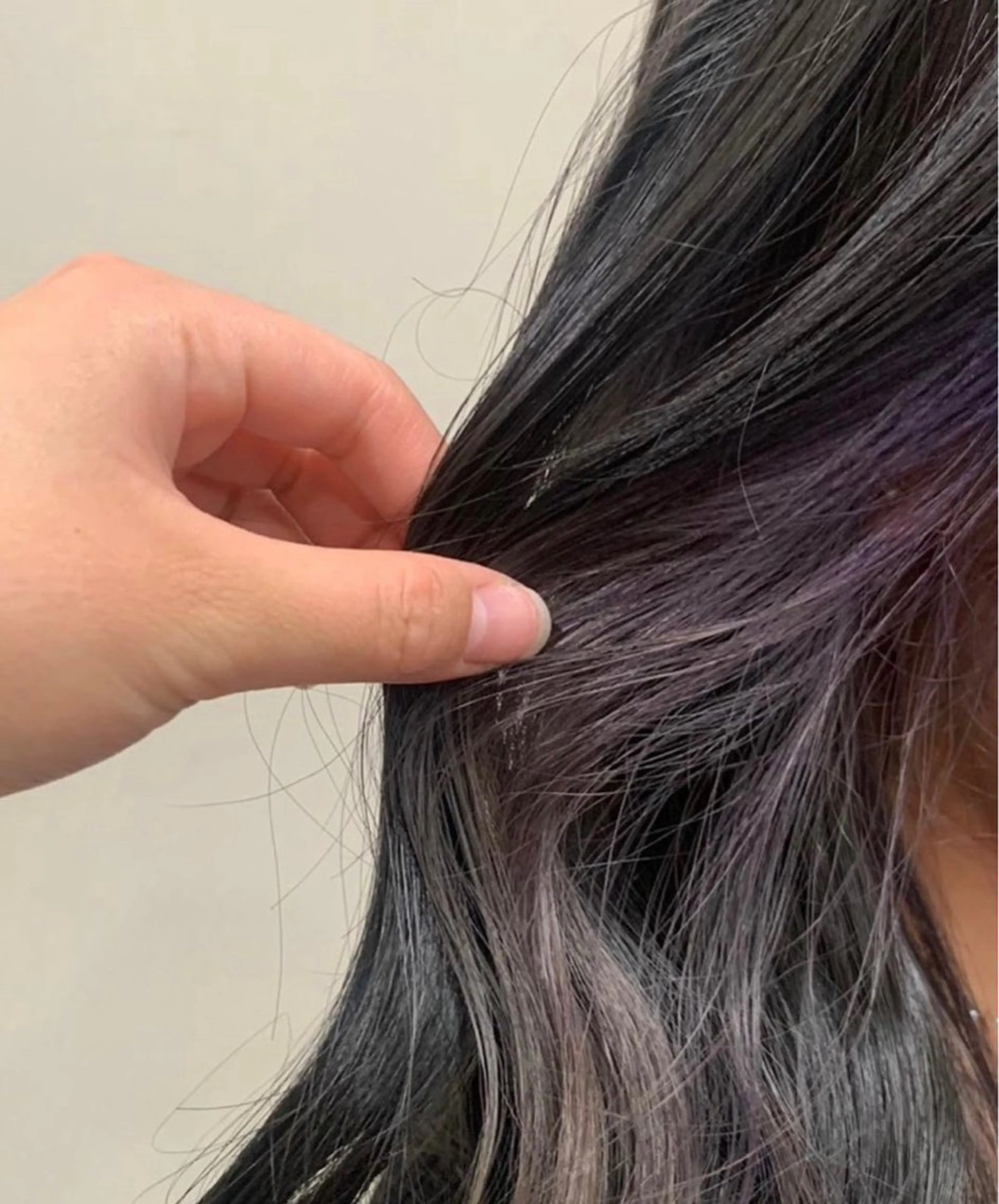 セミロング パープルカラー ヘアカラー 春日 涼太のヘアスタイル