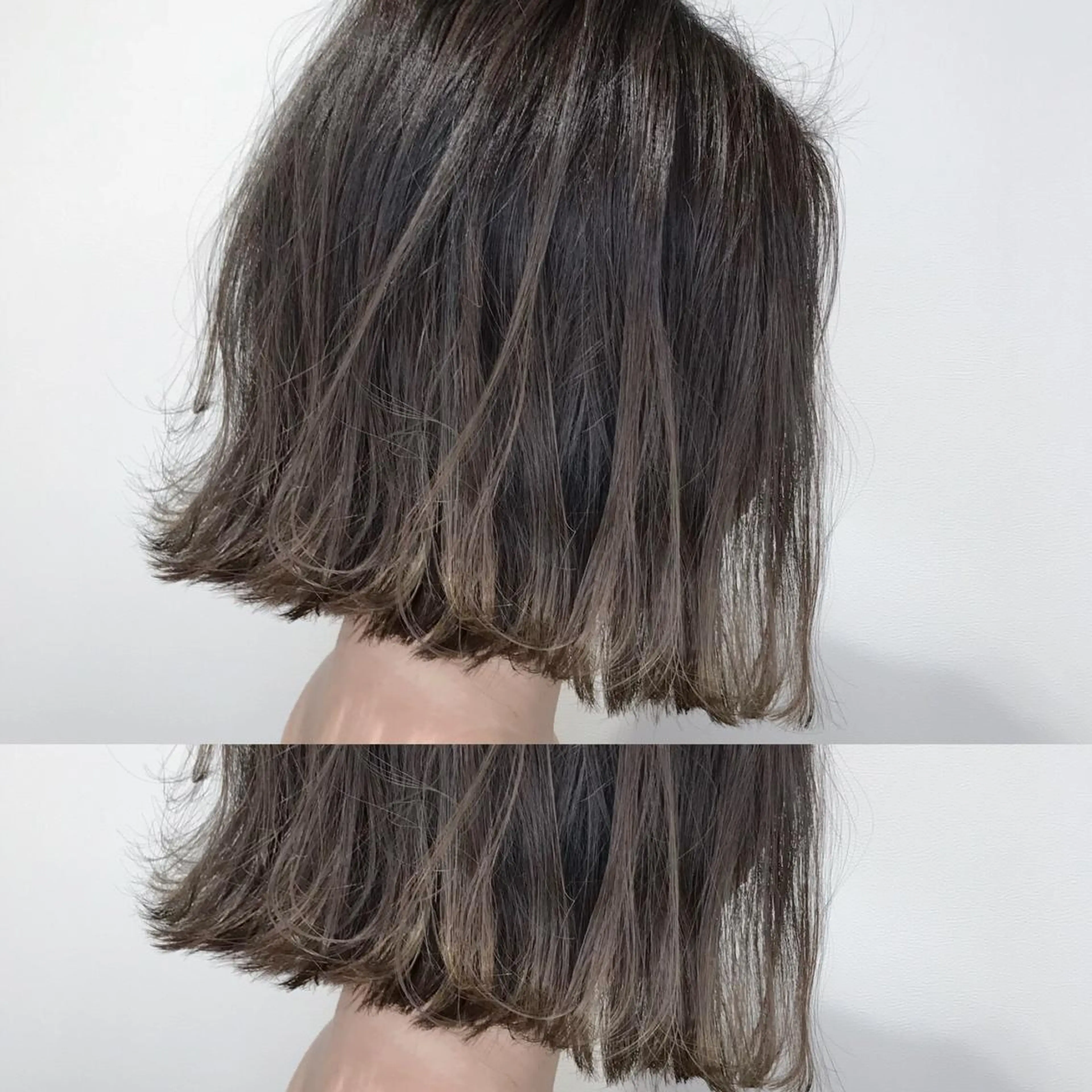 ショート カラー 切りっぱなしボブ グラデーションカラー グレージュ ハイライトカラー イルミナカラー カット ヘアカラー ボブ・レイヤーカット 吉敷航一のヘアスタイル