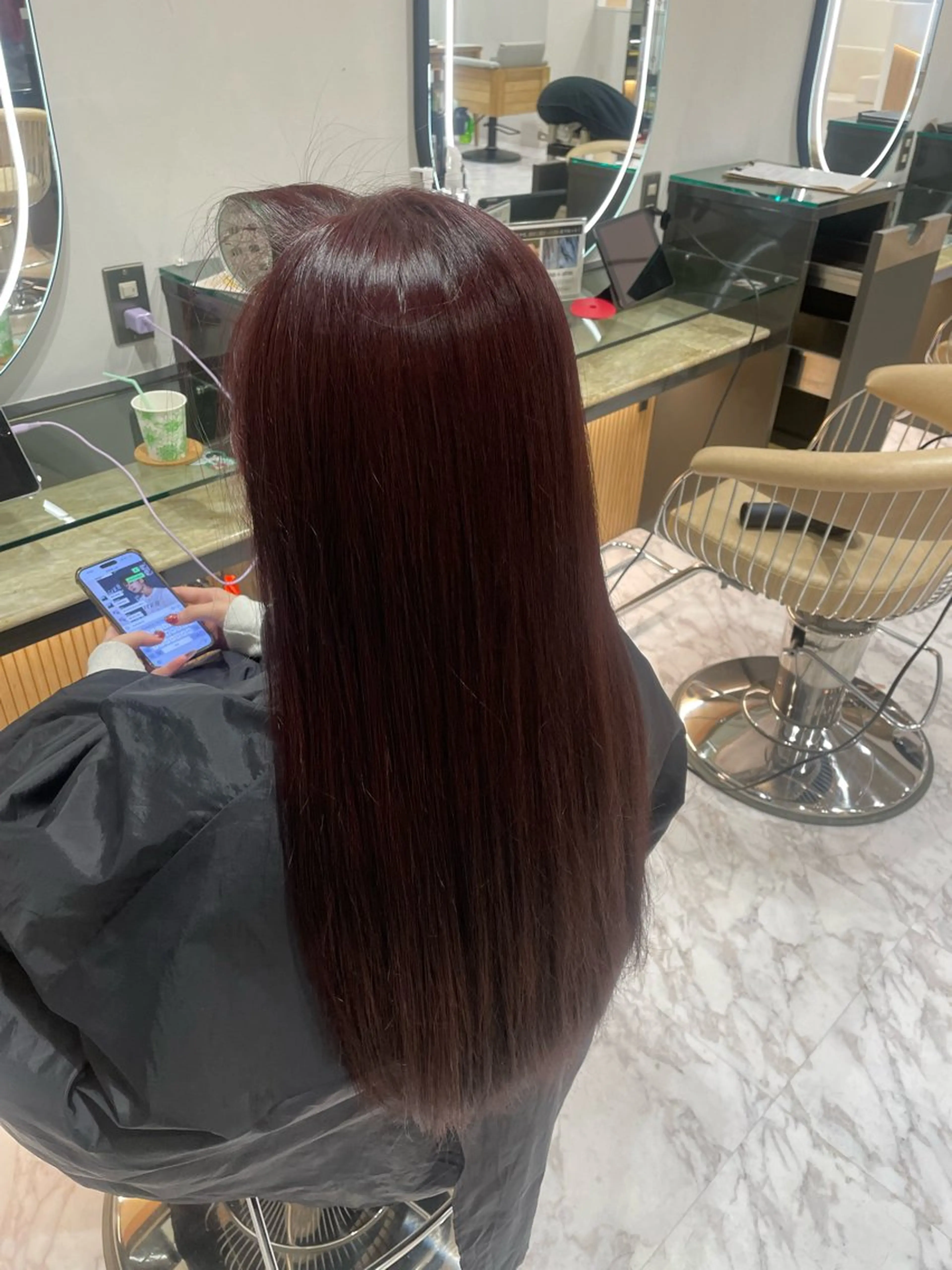 ロング カラー ブリーチ ダブルカラー ブリーチなしカラー ヘアカラー 韓国風/亀之園 涼のヘアスタイル