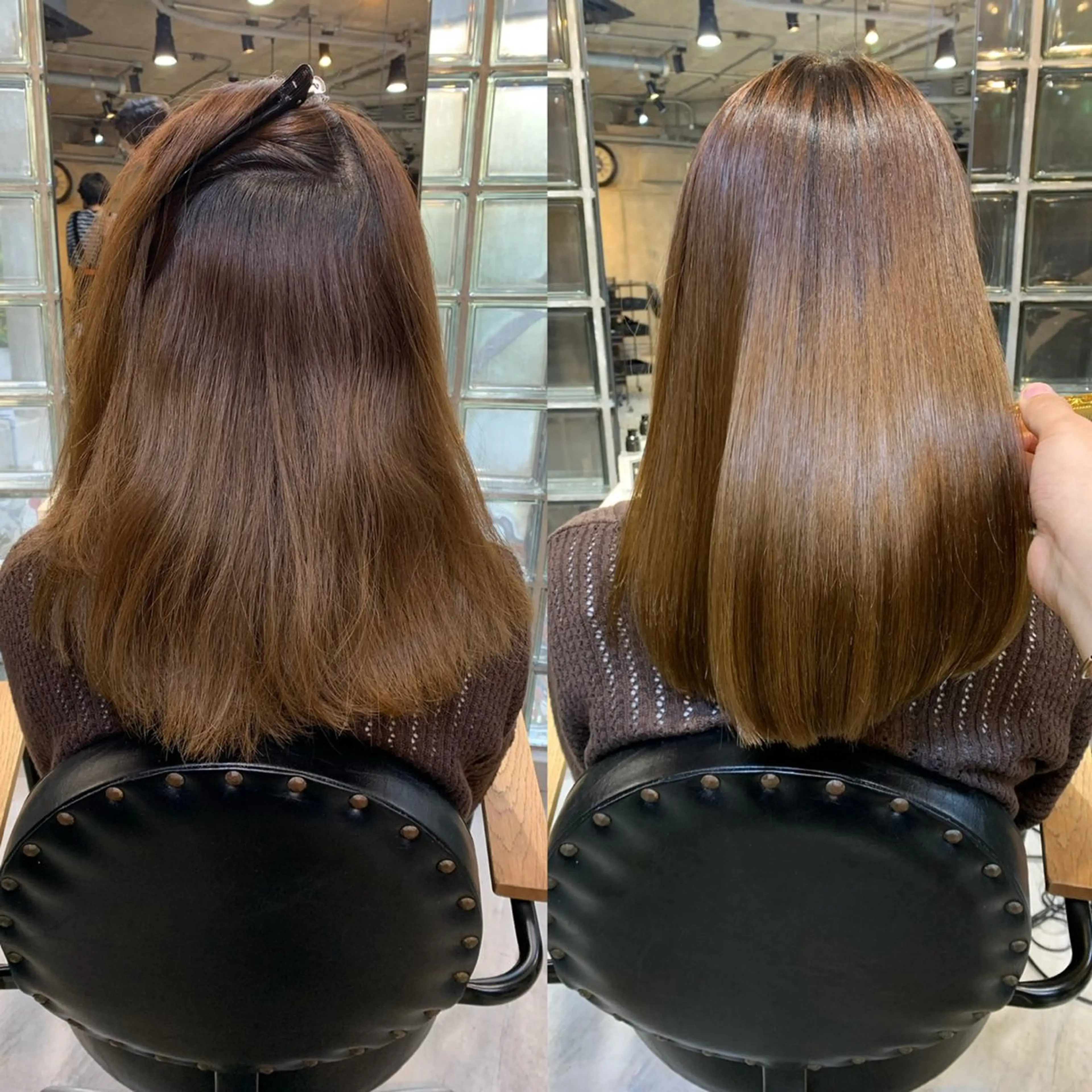 セミロング カット 縮毛矯正 毛流れが作れる 縮毛矯正/渡部純生のヘアスタイル