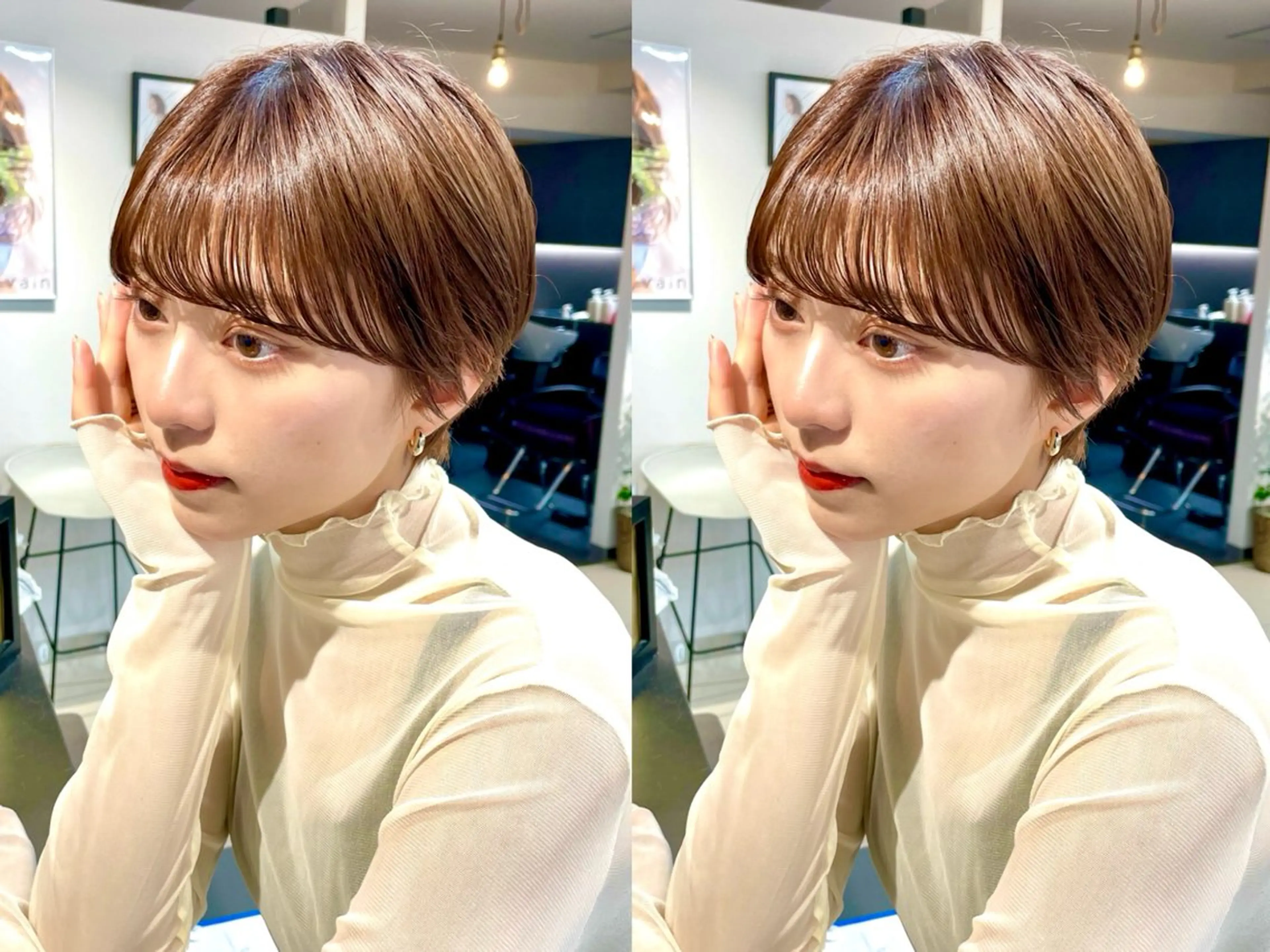 ショート カット ヘアカラー 骨格診断で絶対可愛い ✨丸みショート✨凌弥のヘアスタイル