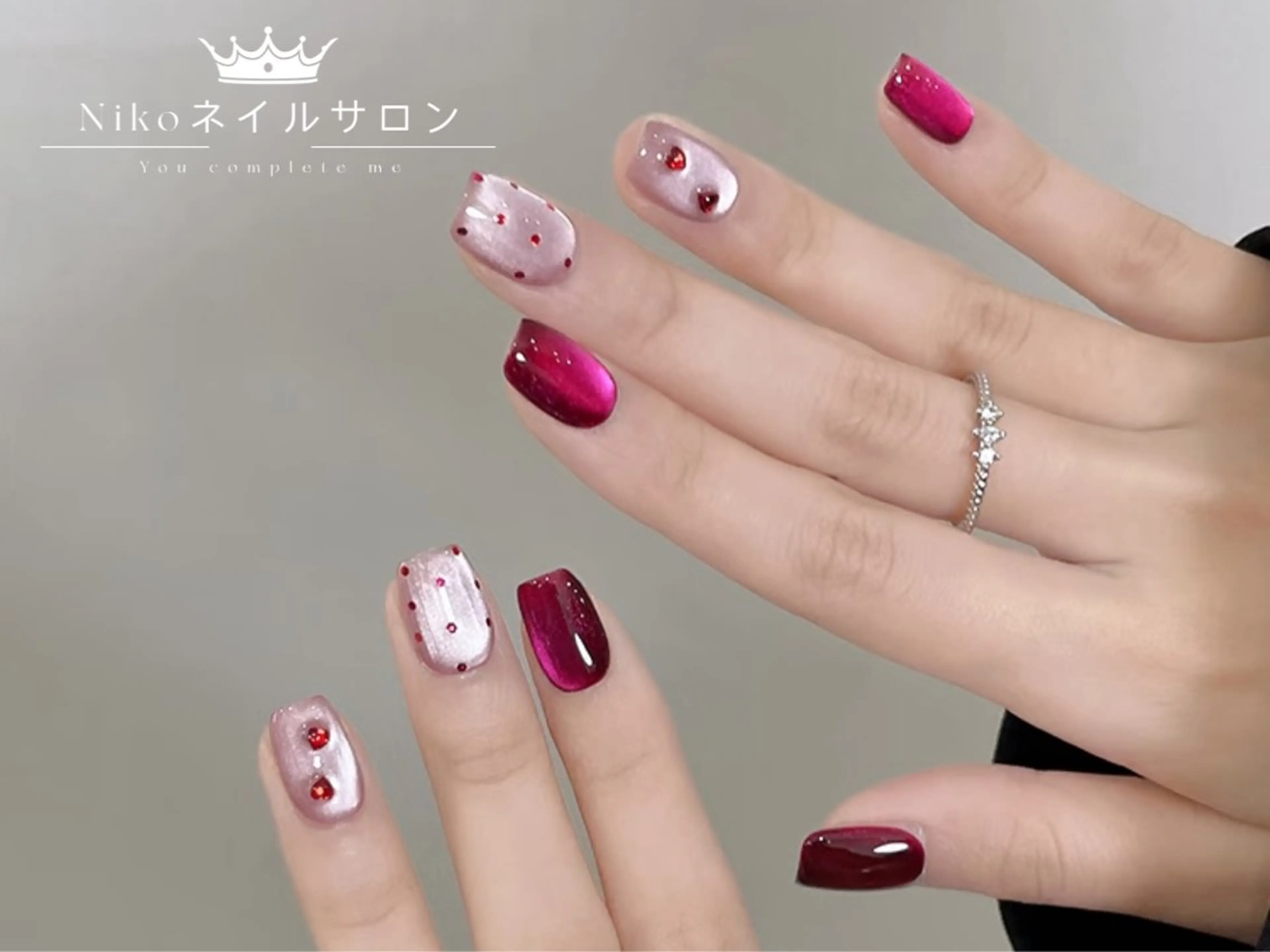 ネイル チークネイル フットネイル フレンチネイル ジェルネイル ガラスフレンチ Nikosalon rikoのネイルデザイン