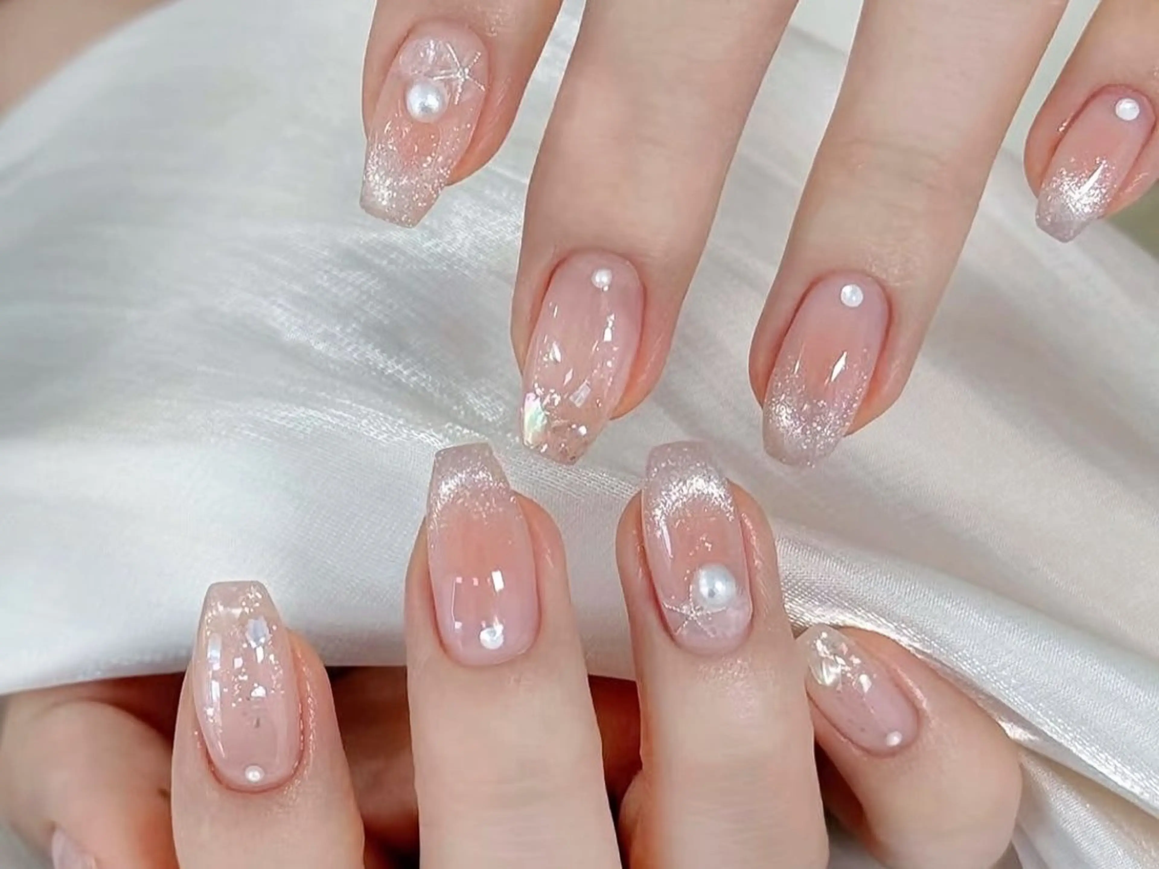 ネイル チークネイル 韓国ネイル ワンホンネイル ハンドネイル ハンドケア Speraネイル 大宮店🎀のネイルデザイン