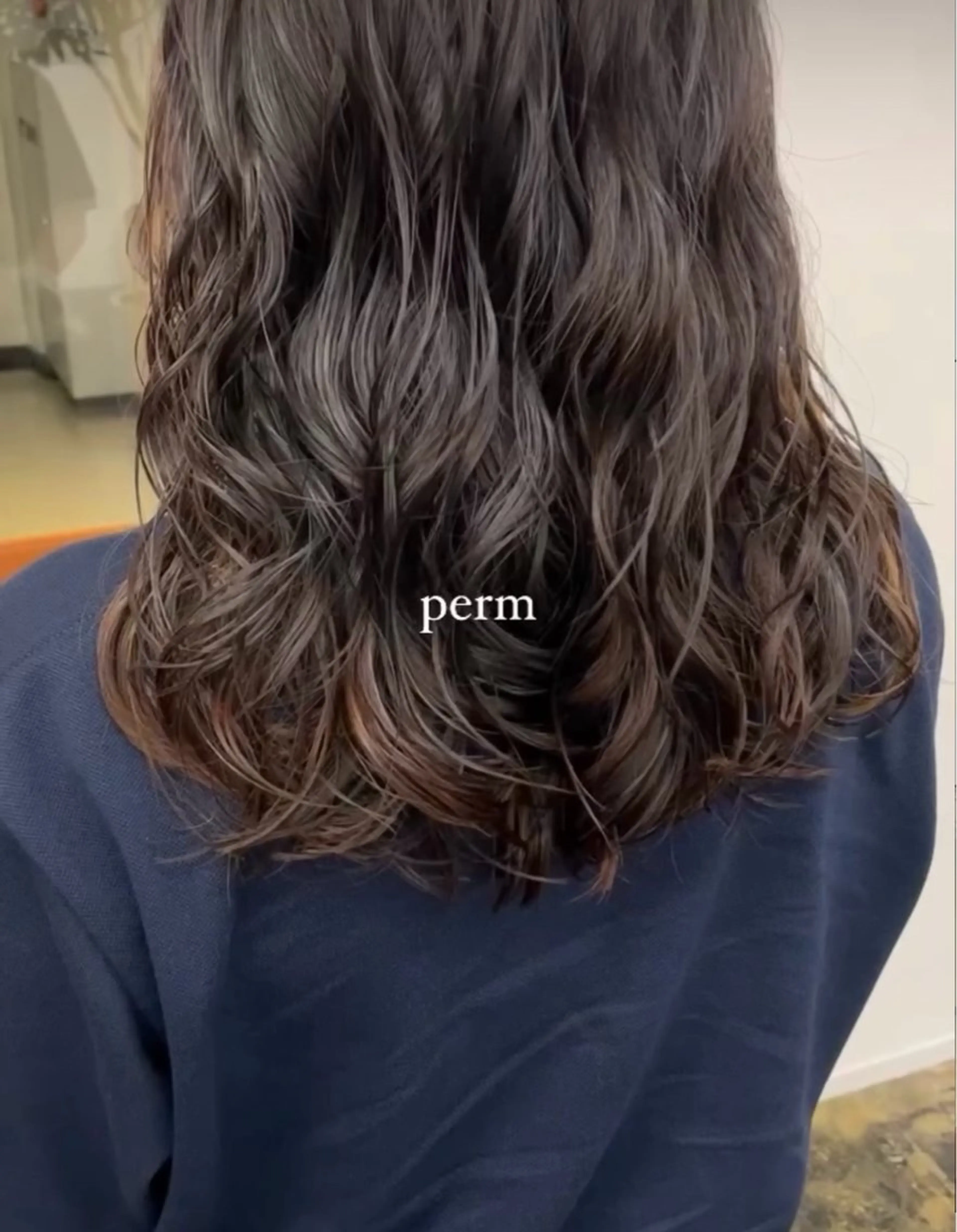 ミディアム 縮毛矯正・透明感 カラー💙acoのヘアスタイル