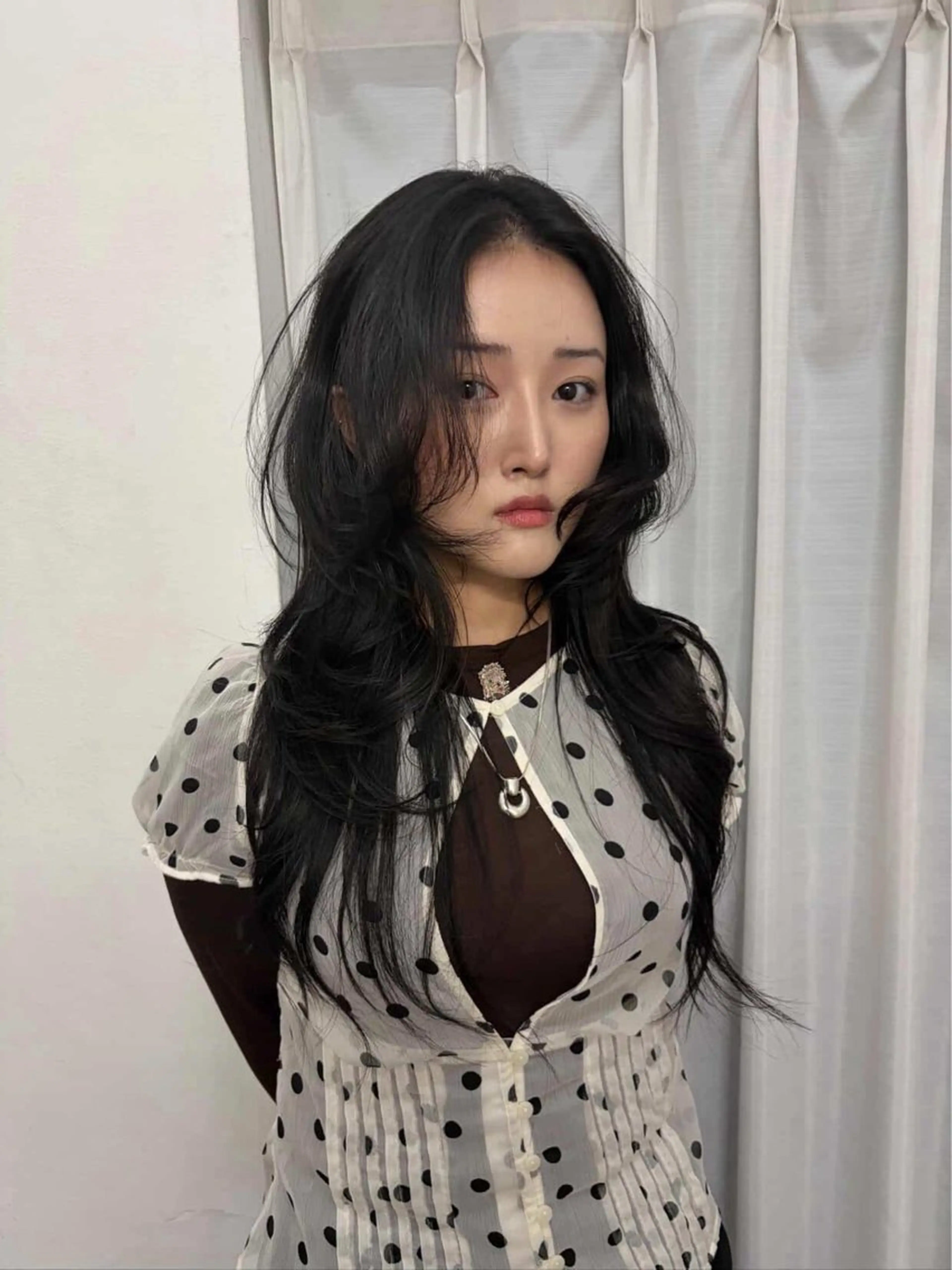 ロング カラー ヘアアレンジ 渡邉 舞のヘアスタイル
