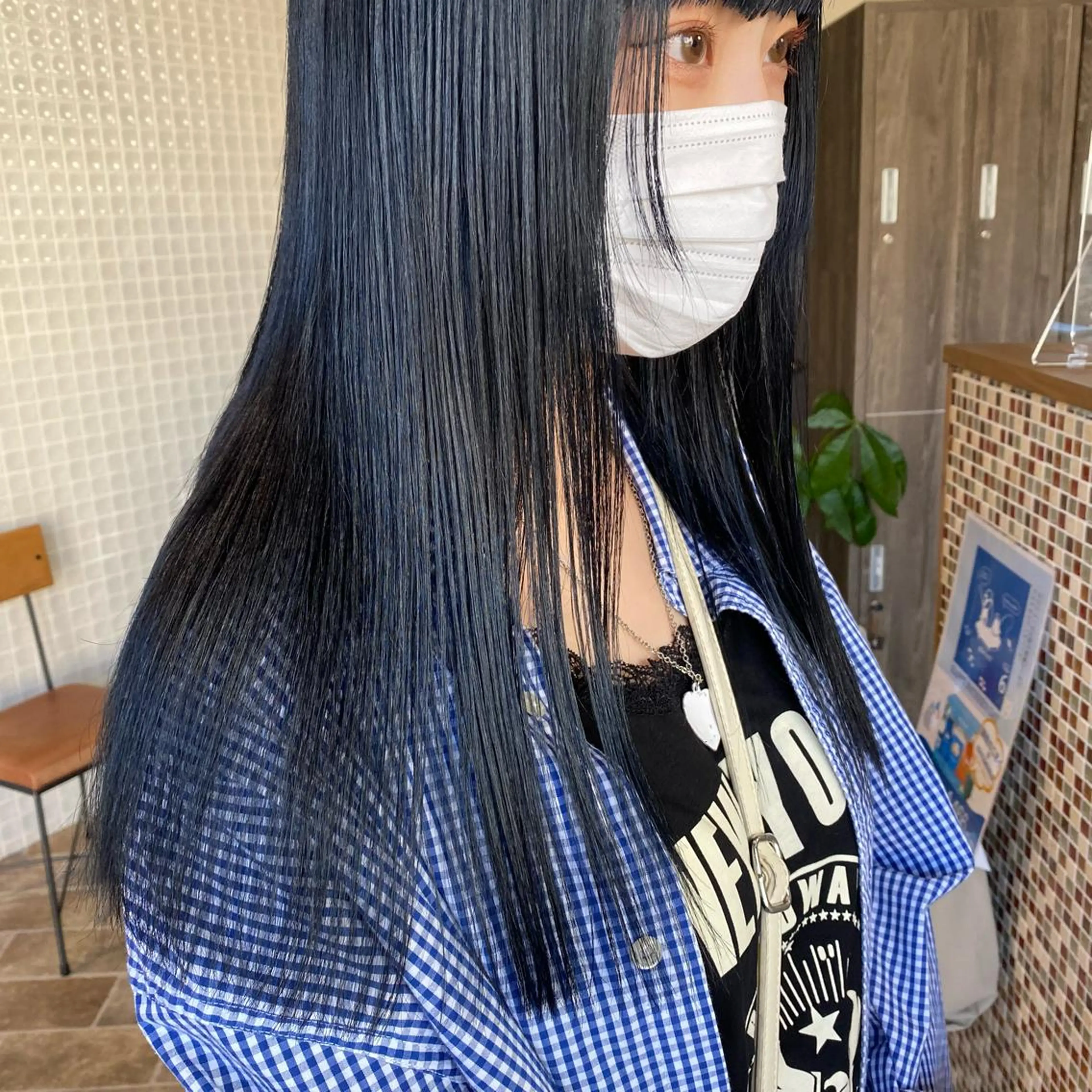 ロング カラー 中村 友香のヘアスタイル