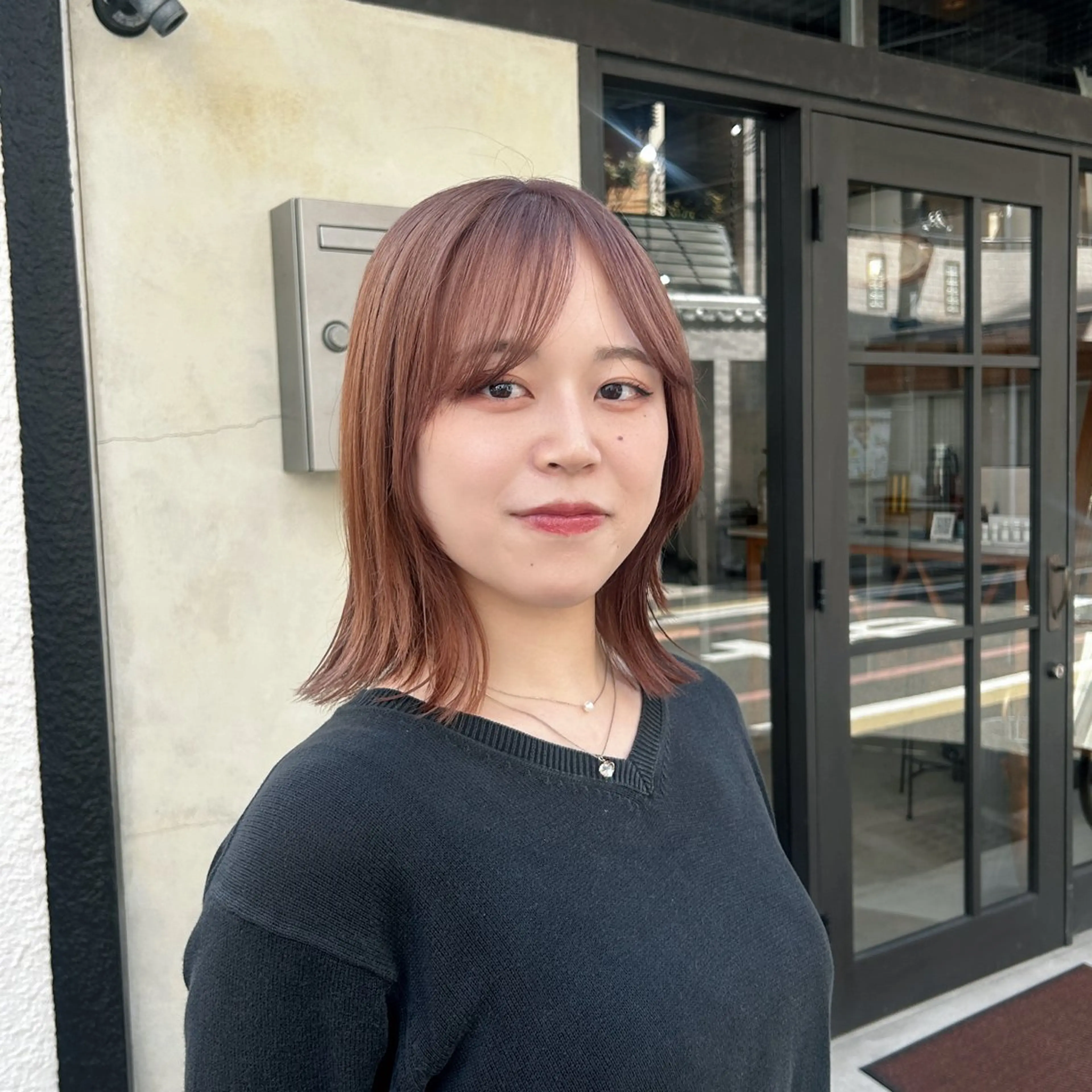 ミディアム カラー ブリーチ ダブルカラー ヘアカラー トリートメント 京都/カラー/松野 翔のヘアスタイル