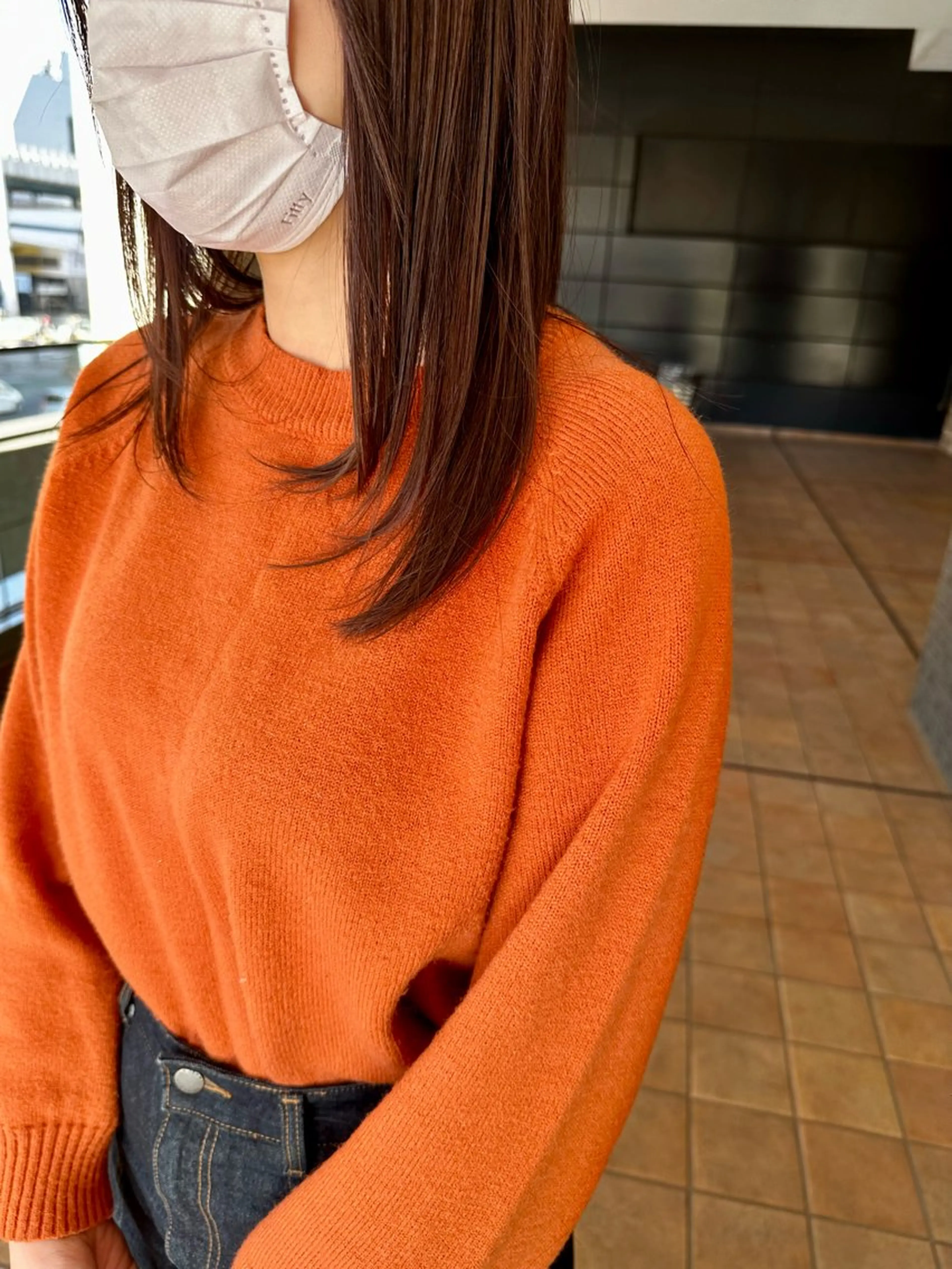 セミロング ハイライト 髪質改善 韓国風ヘア 小顔カット カット ヘアカラー トリートメント ⭐️透け感カラー /齊藤容史⭐️のヘアスタイル