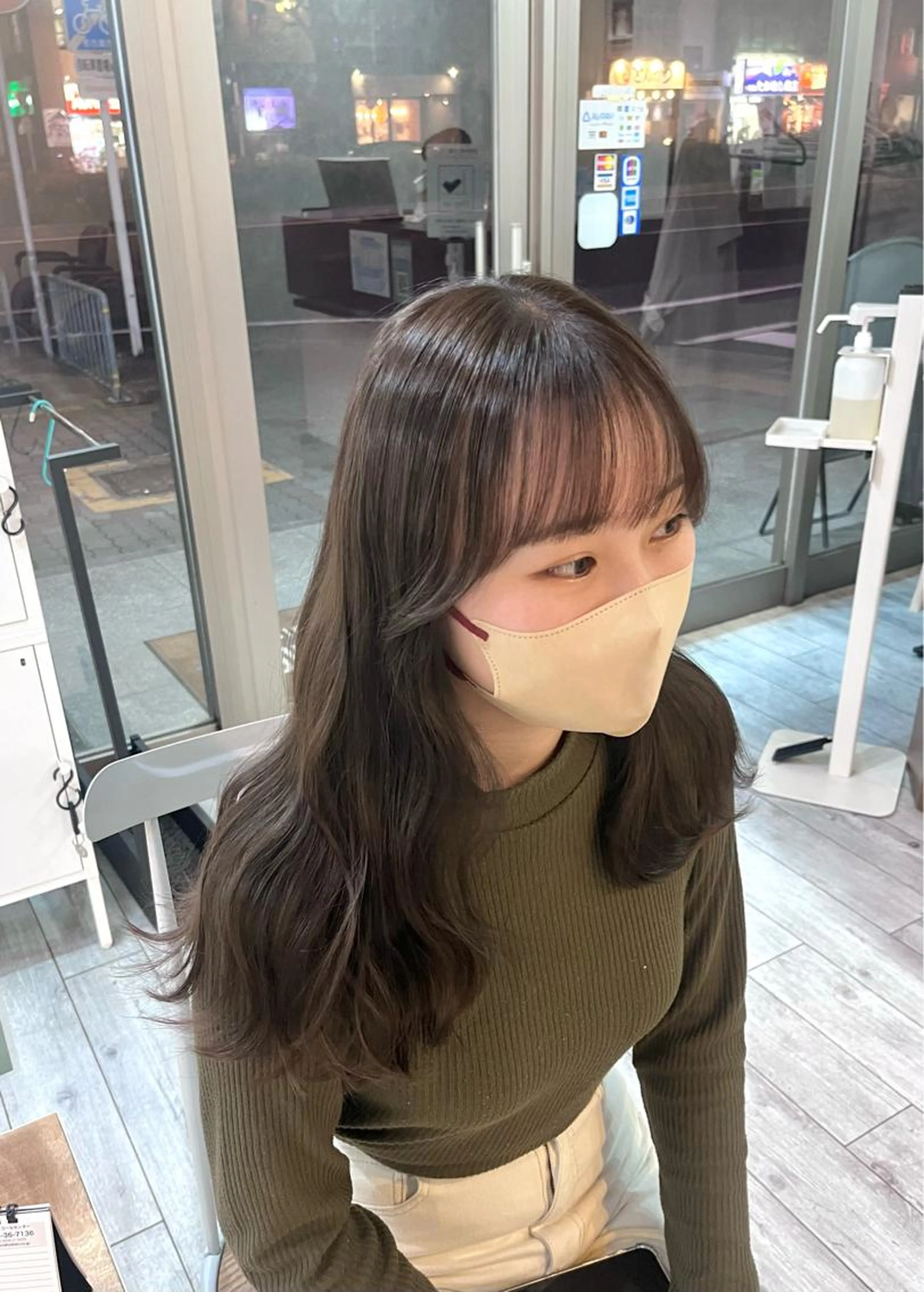 前髪カット+ワンカラー+COTAプレミークトリートメント🎀‎🤍の写真