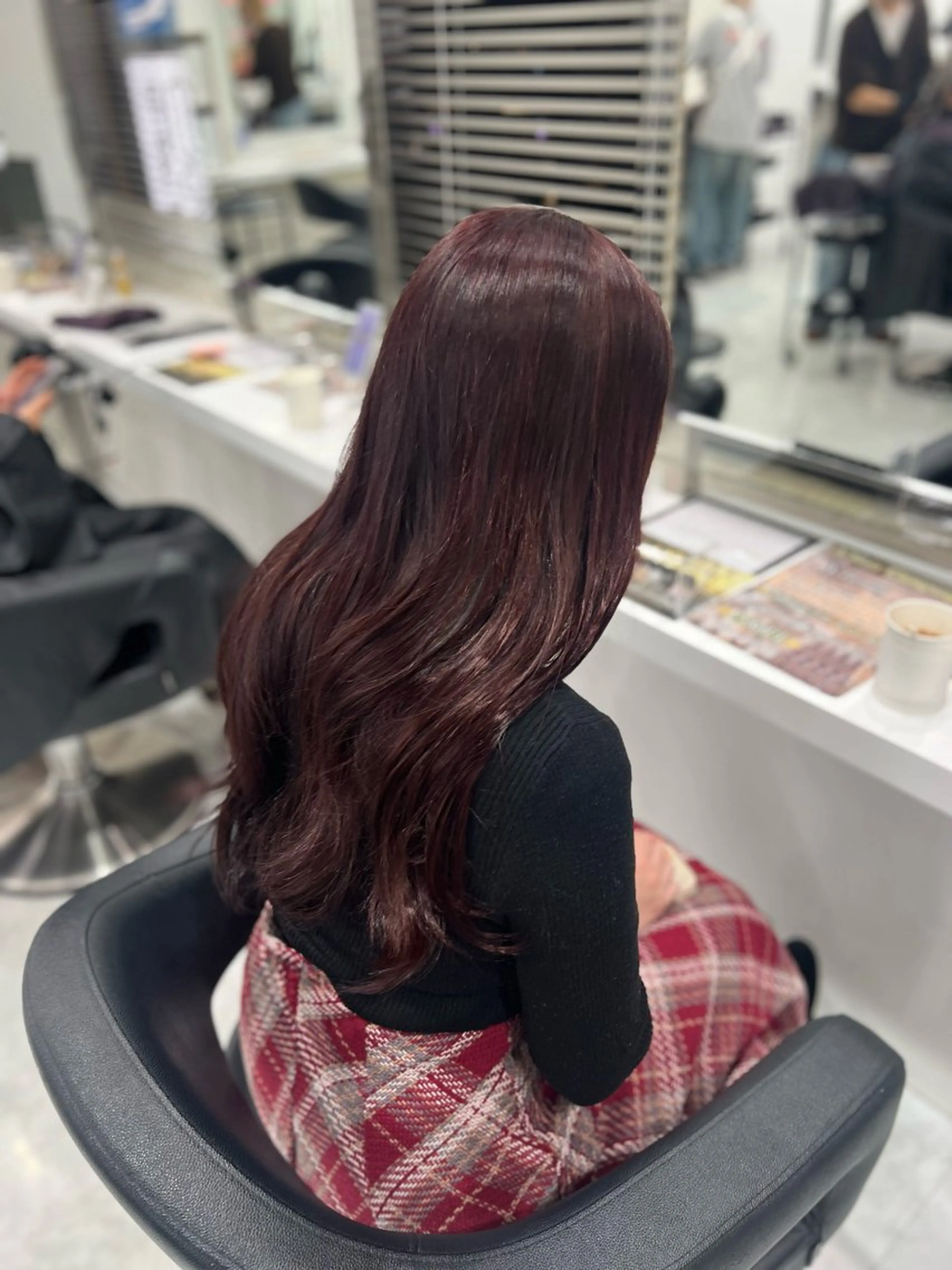 ロング ヘアカラー トリートメント ブリーチなし✦.* 暖色カラー🎀セナのヘアスタイル