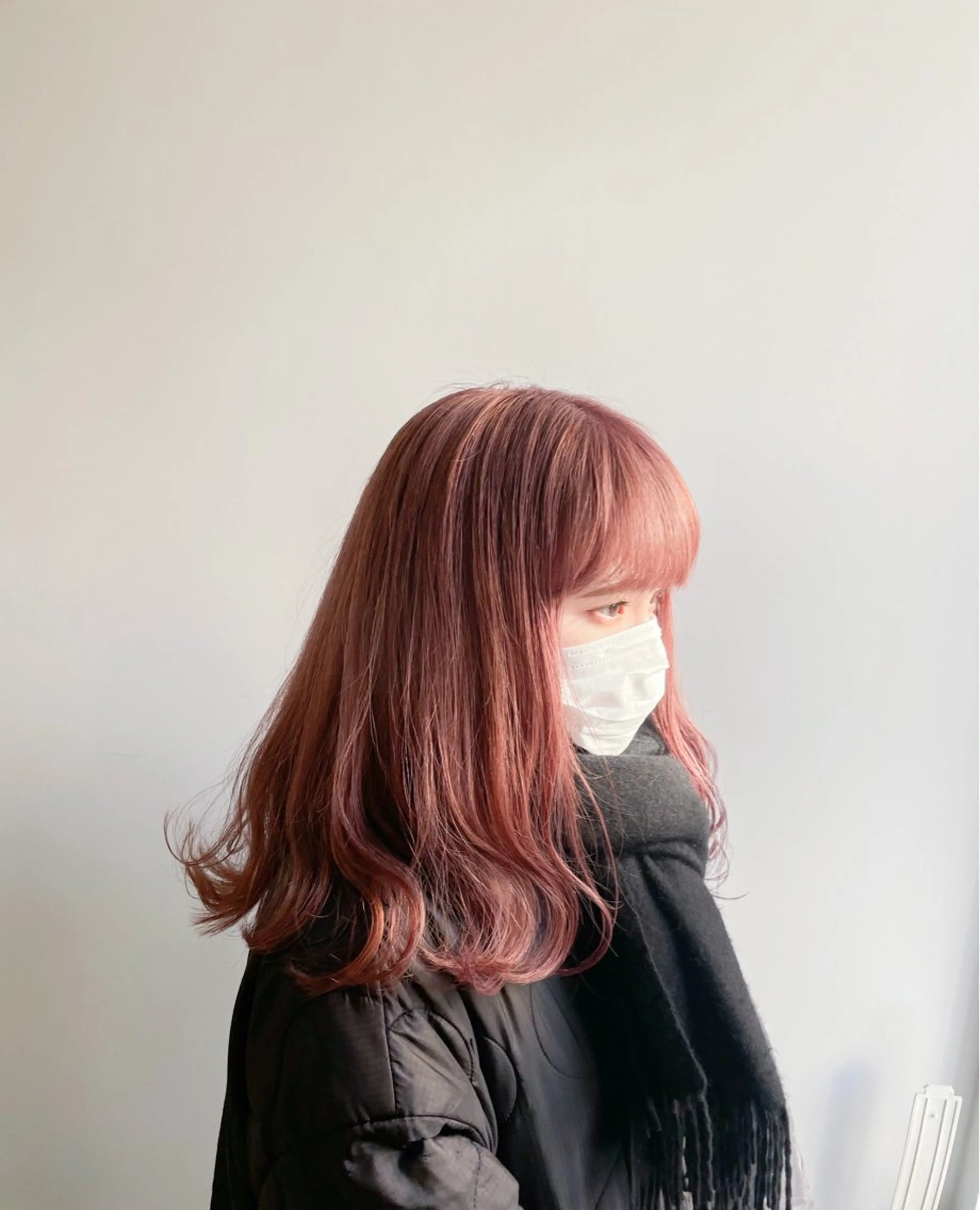 ミディアム カラー ベージュカラー ピンクカラー ピンクベージュ カット ヘアカラー Takuma Suzuki中目黒のヘアスタイル