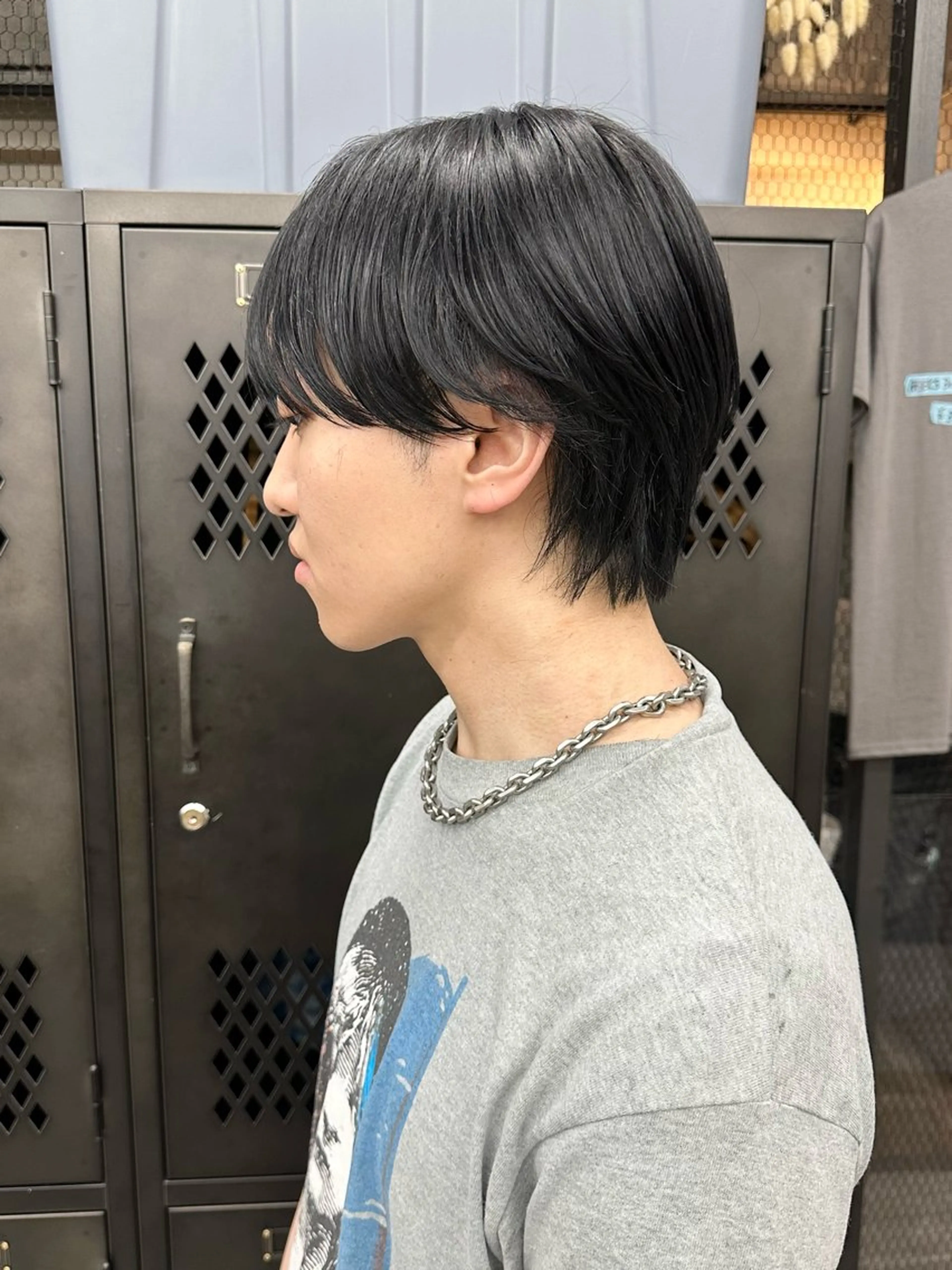 ショート カラー メンズ マッシュウルフ マッシュ シースルーマッシュ メンズウルフカット 黒髪 メンズ特化 🦋KANOKO🦋のヘアスタイル