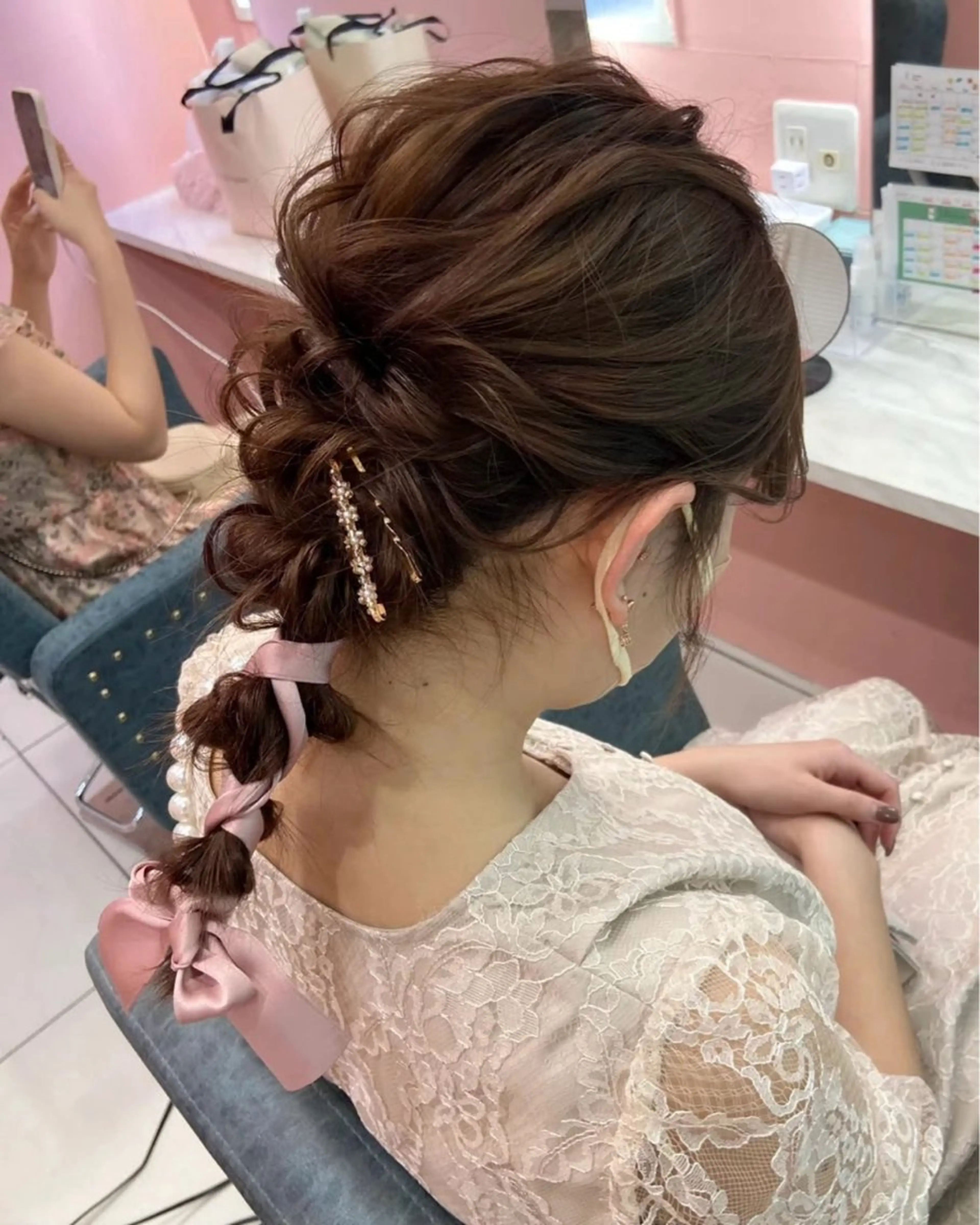 ヘアアレンジ ヘアセット nanaka 🤍韓国ワンホンヘアのヘアスタイル