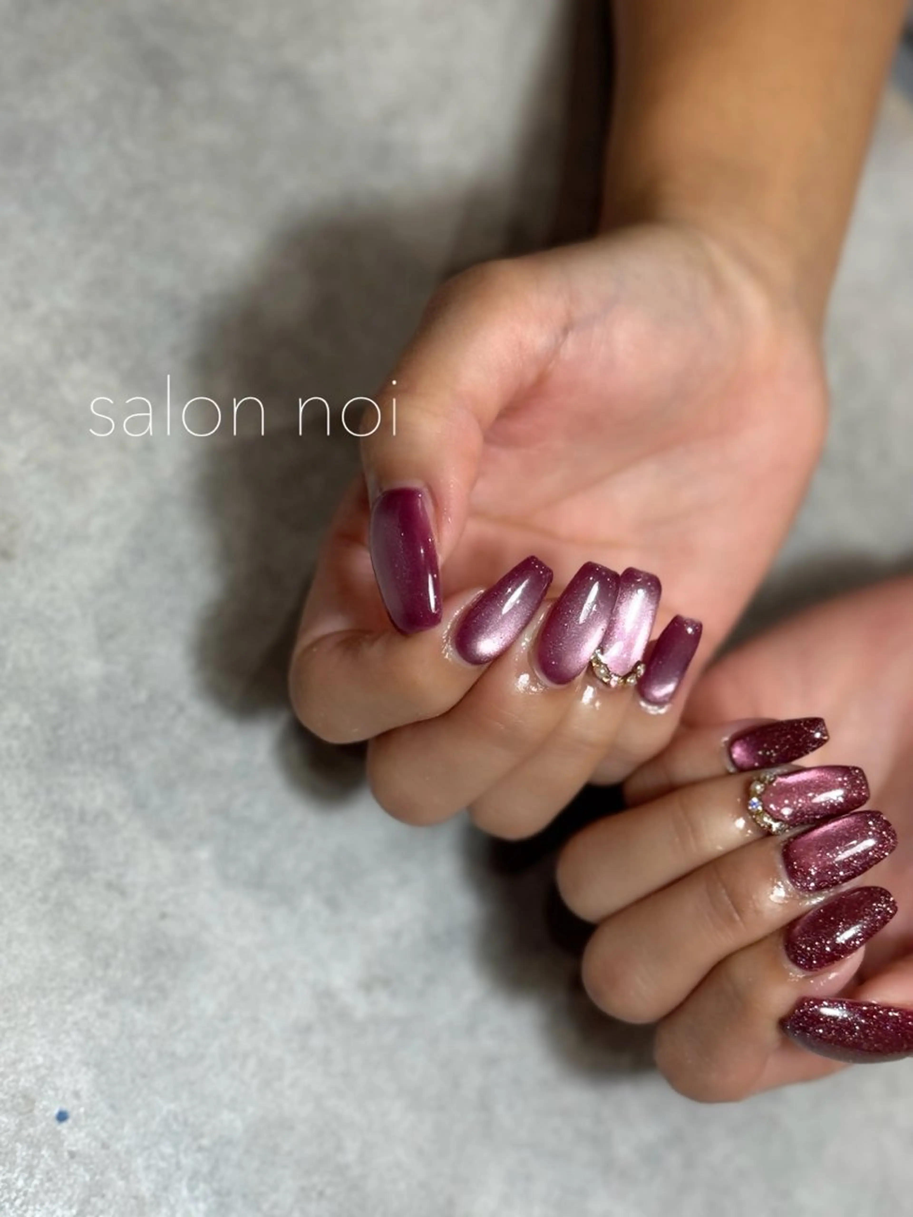 ネイル フラッシュネイル フラッシュマグ マグネットネイル ハンドネイル salon noi所属・salon noiのネイルデザイン