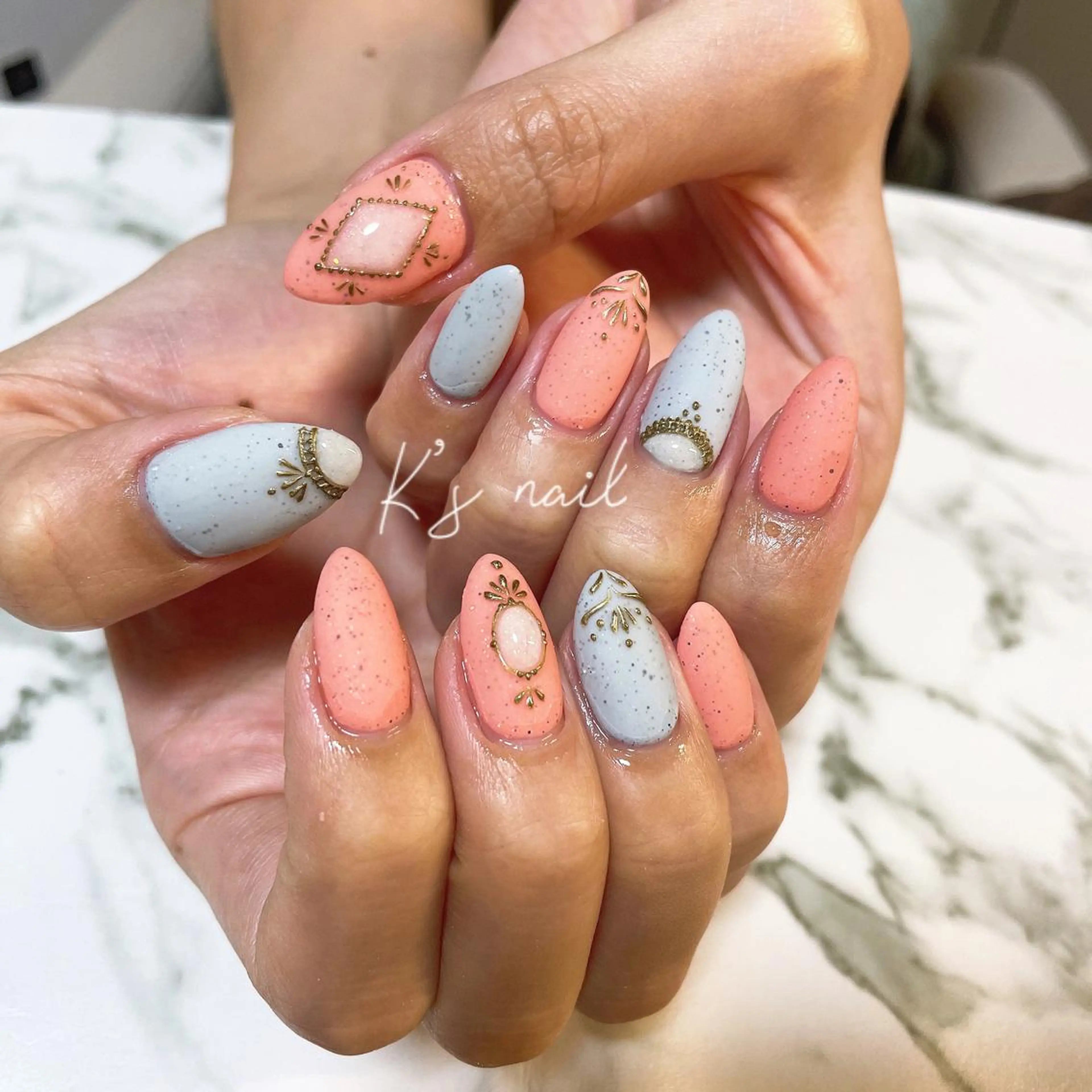 ネイル アートネイル マットネイル ハンドネイル K's nail kotoeのネイルデザイン