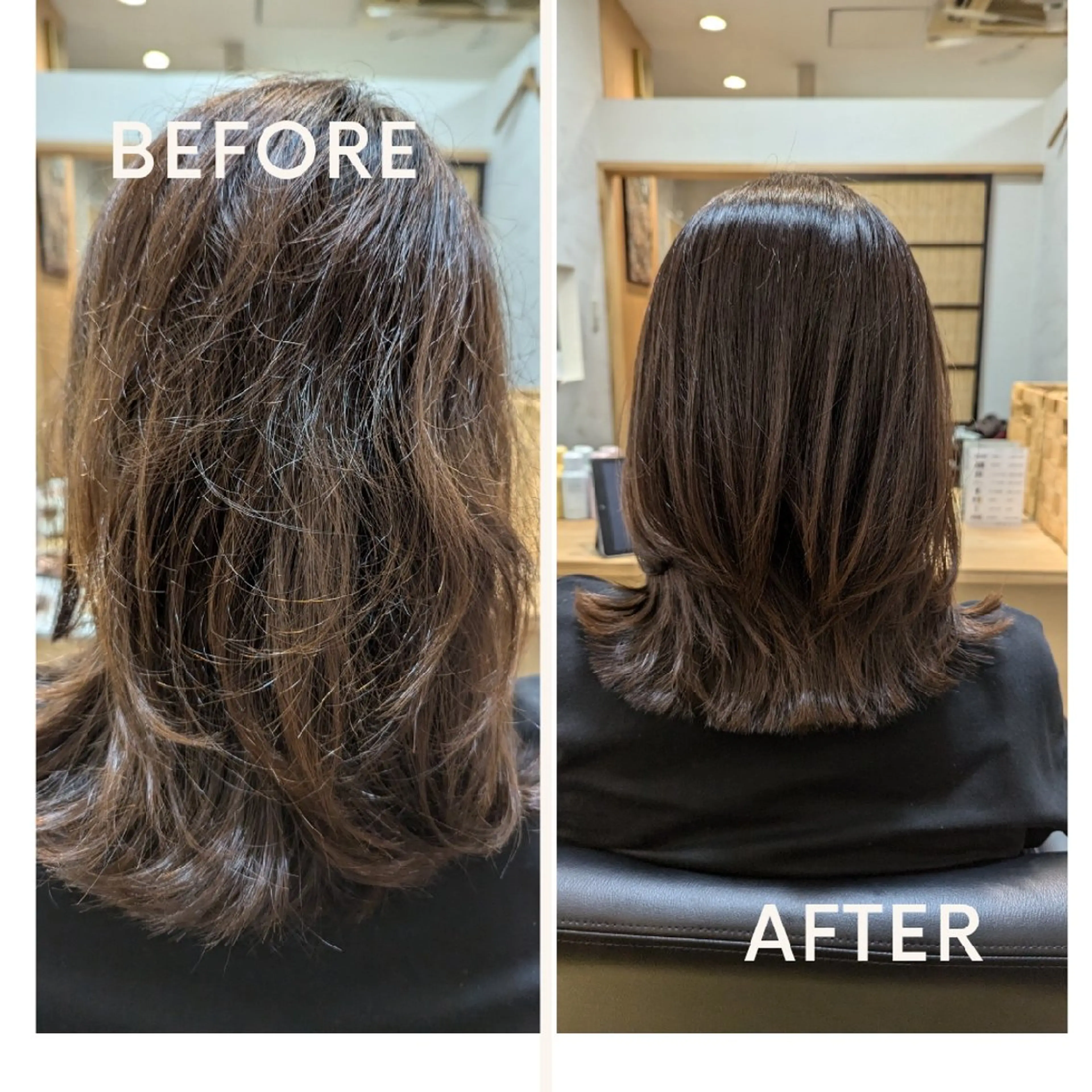 ミディアム 髪質改善 トリートメント 髪屋こころ 峯村 衣舞のヘアスタイル