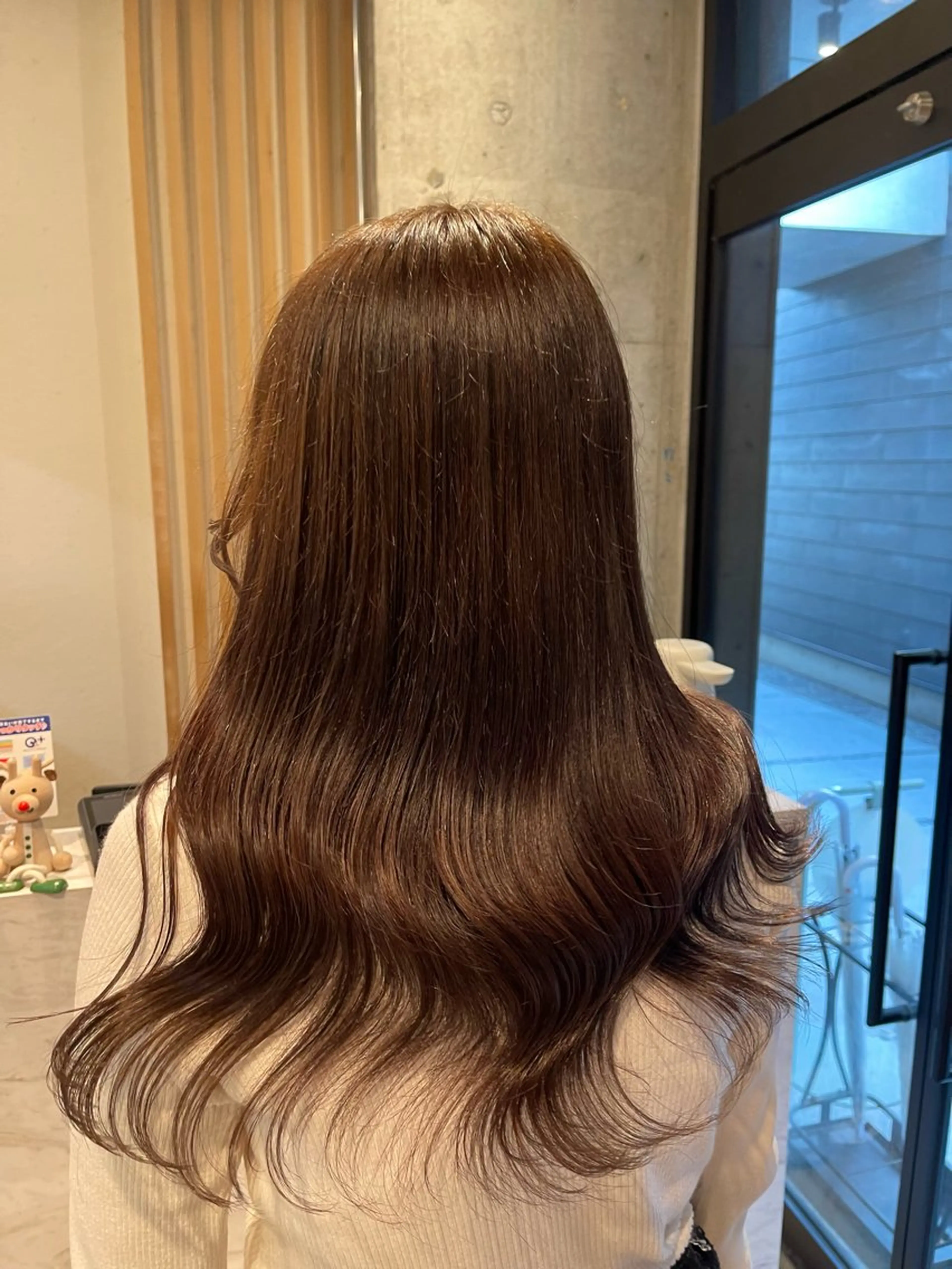 ロング カラー ヘアカラー トリートメント 愛莉/ラベンダー/ ベージュ/ブラウンのヘアスタイル