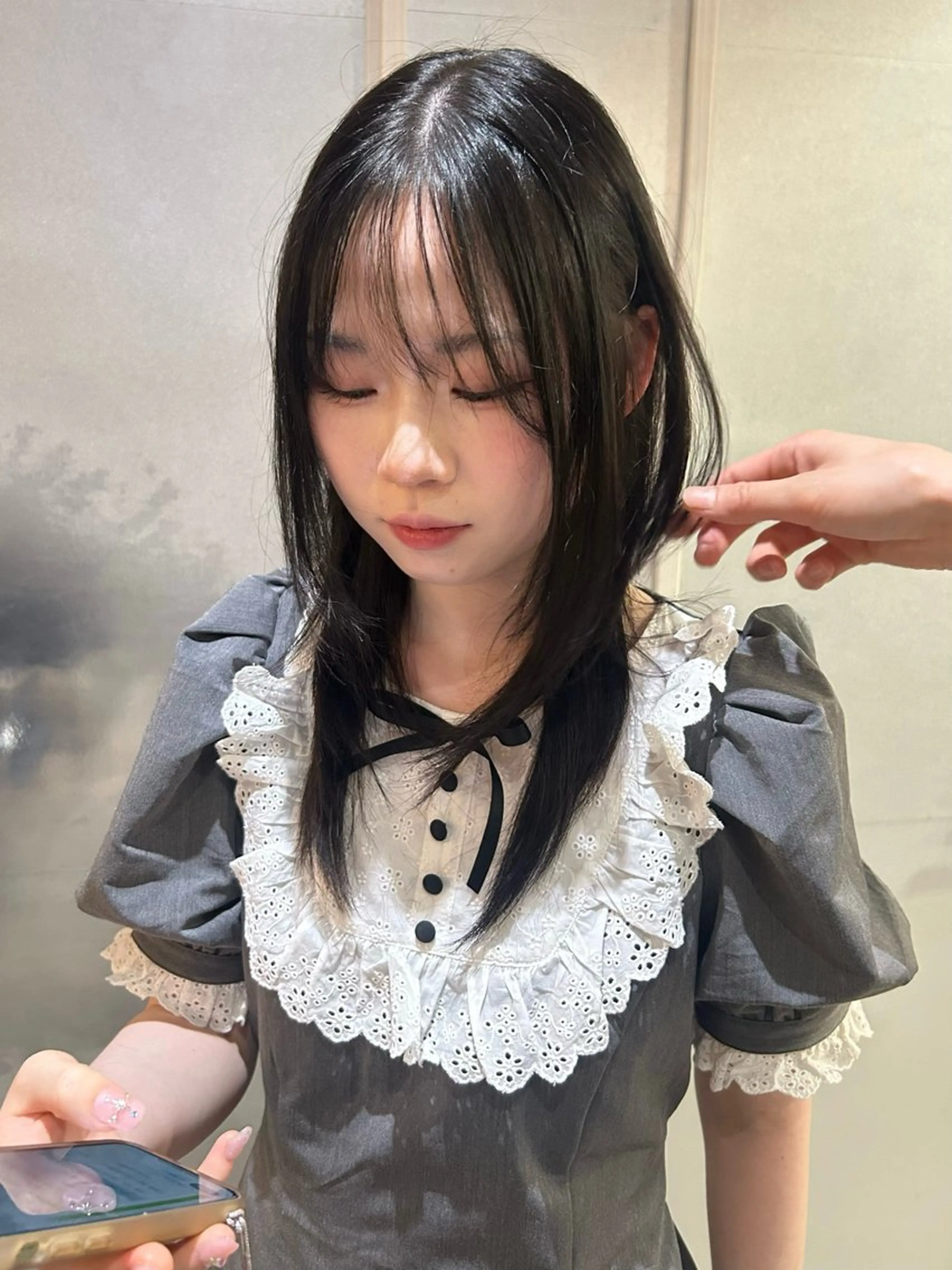 ミディアム 韓国ボブ/レイヤー ボブ/ EMIRIのヘアスタイル