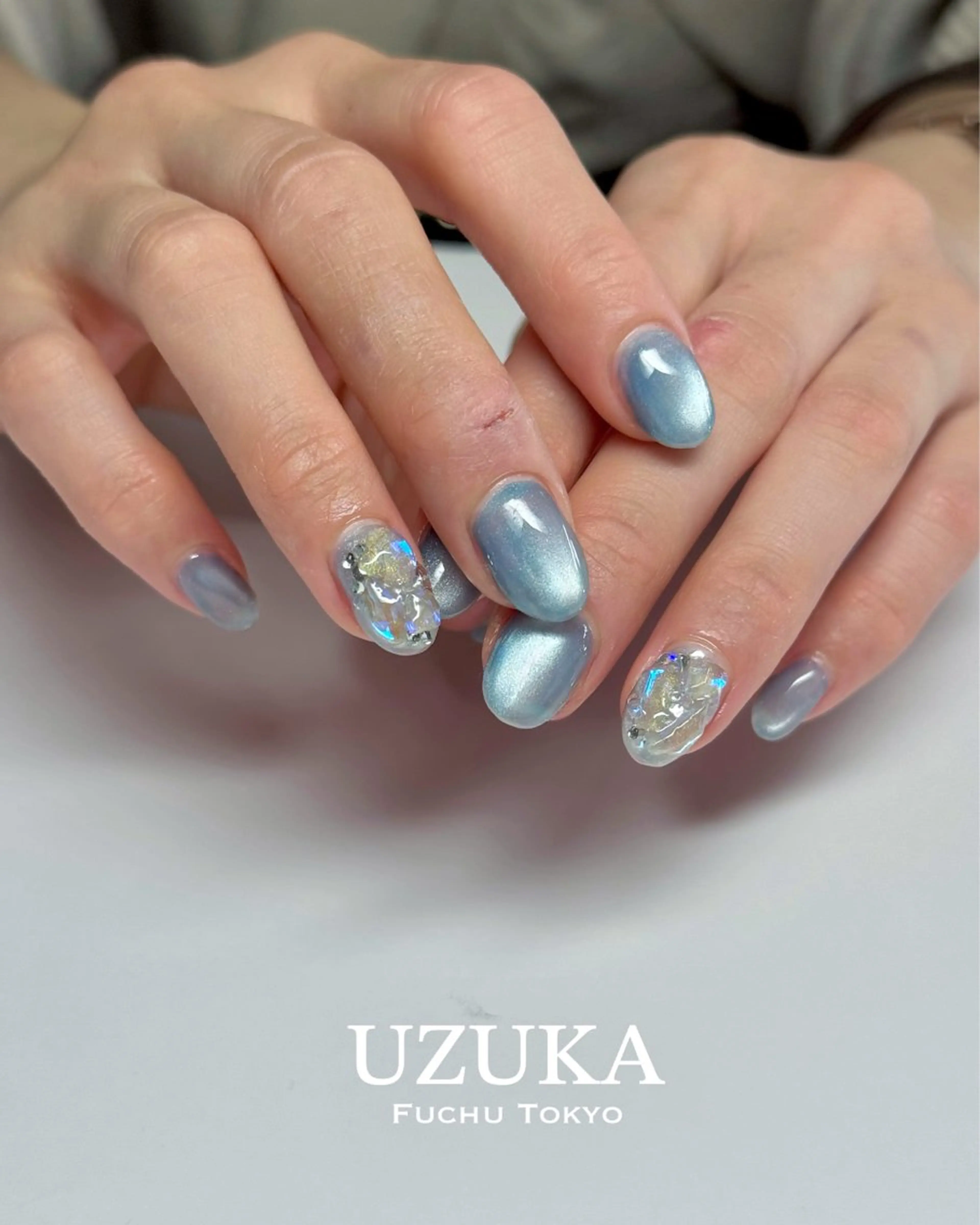 ネイル キラキラネイル マグネットネイル 冬ネイル 【 enn 】 Uzuka Yukaのネイルデザイン