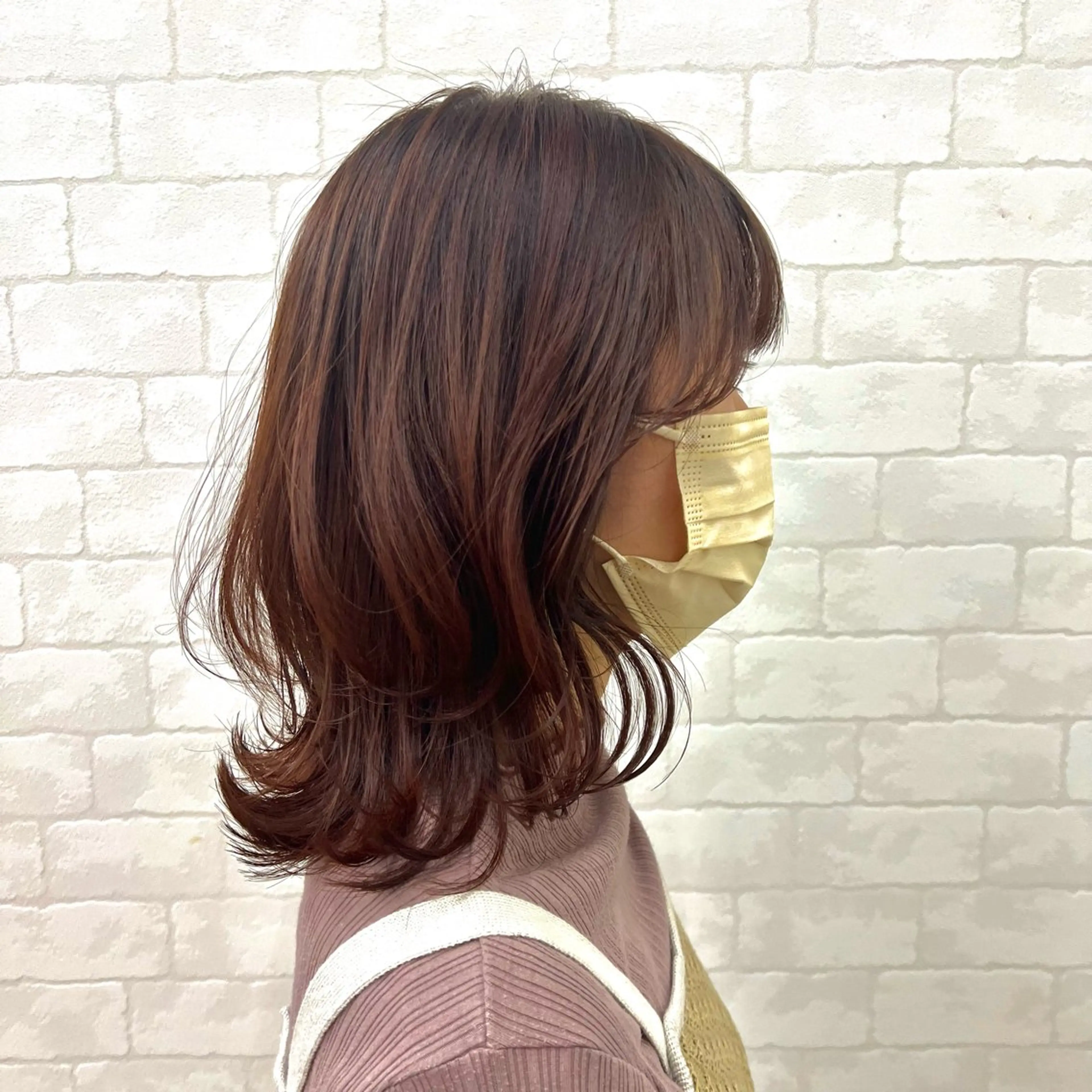 ミディアム カラー カット ヘアカラー AQAFit所属・藤野 莉奈のヘアスタイル