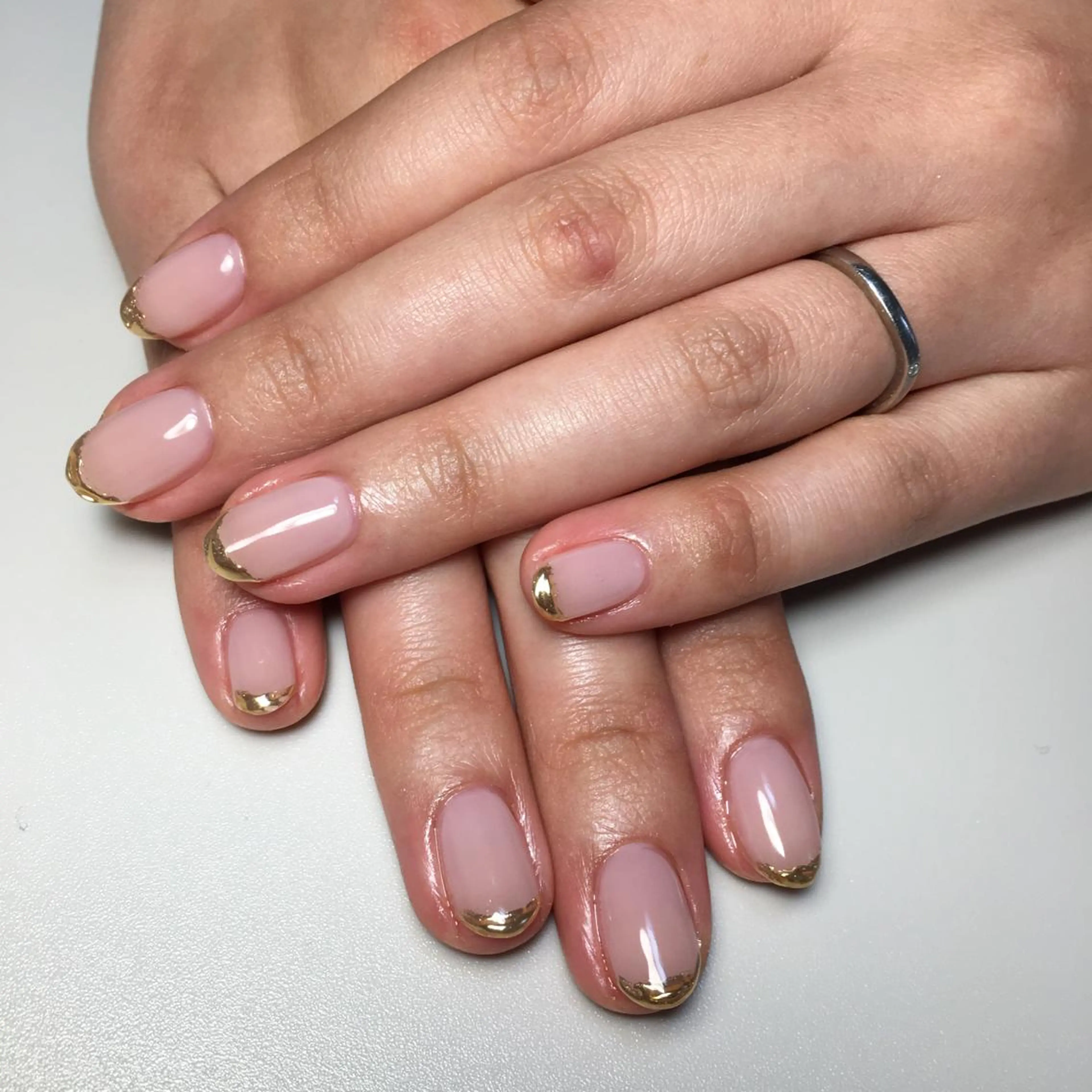 ネイル フレンチネイル ミラーネイル ハンドネイル kipinail 川﨑えりかのネイルデザイン