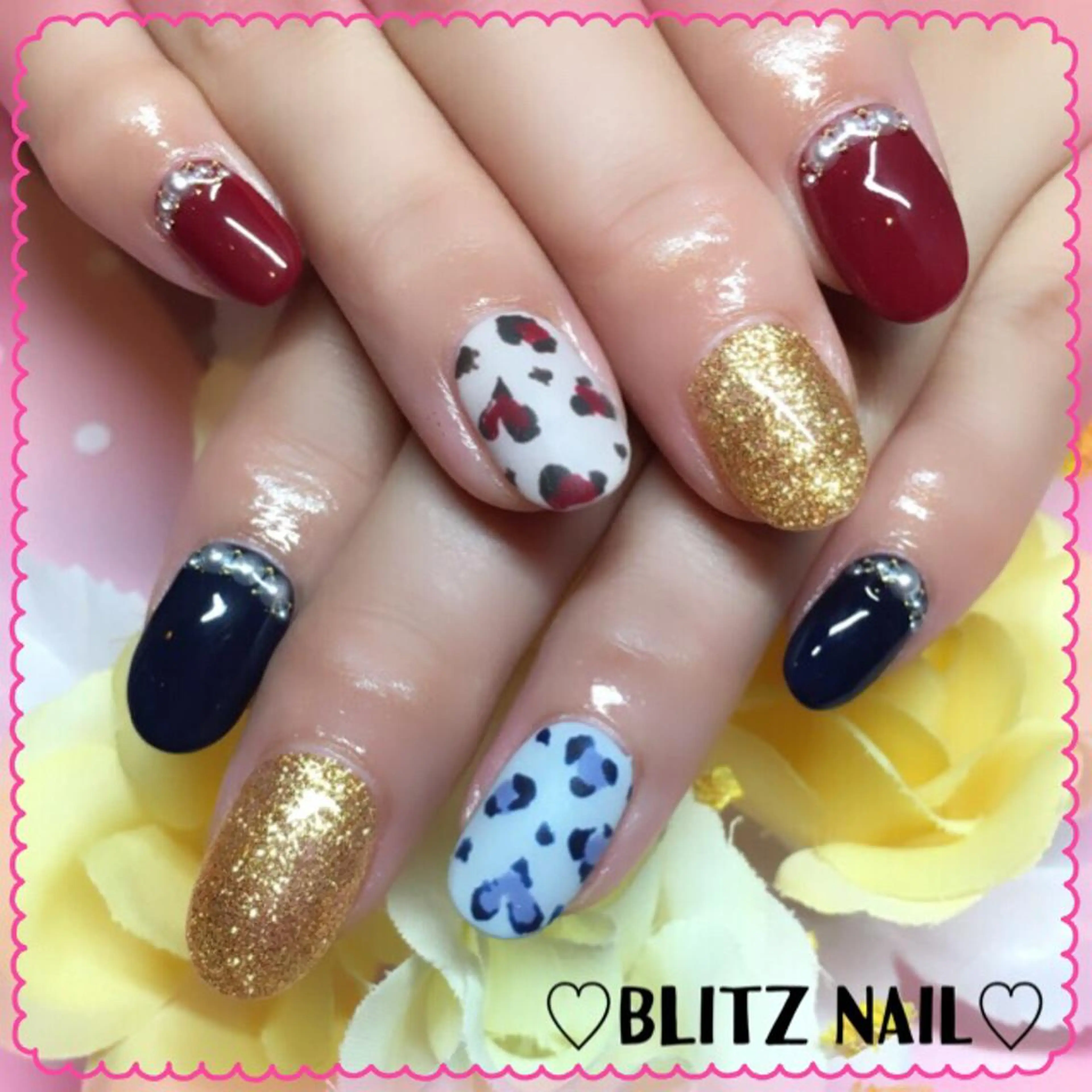 ネイル アニマル柄 マットネイル BLITZ Nail 岩田💅🏻✨のネイルデザイン