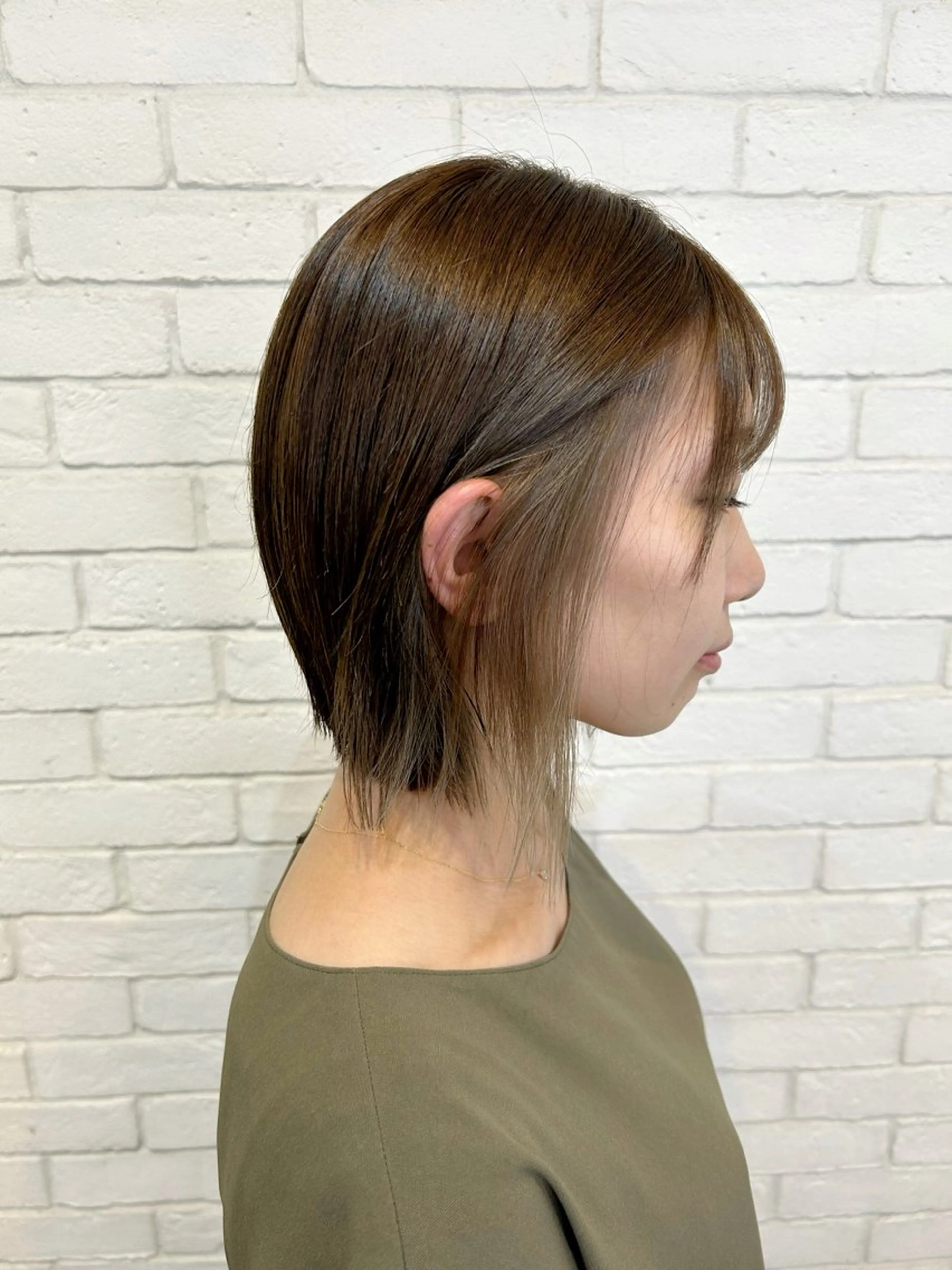 ミディアム ヘアカラー カラーアンドケアリタ kitamuuuのヘアスタイル