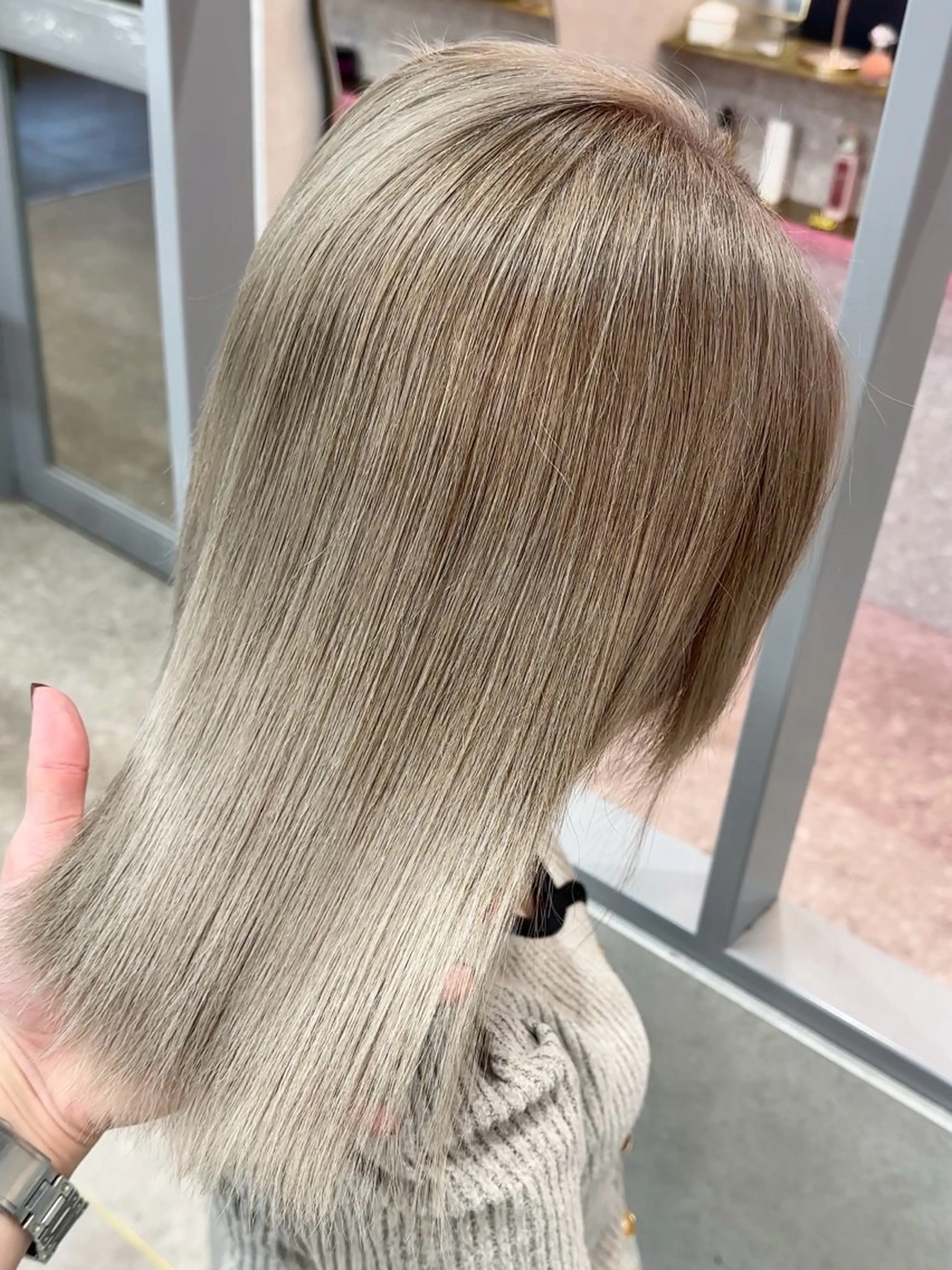 ミディアム カラー ヘアアレンジ ヘアカラー トリートメント 天神/ブリーチ/ ブリーチなしカラーのヘアスタイル