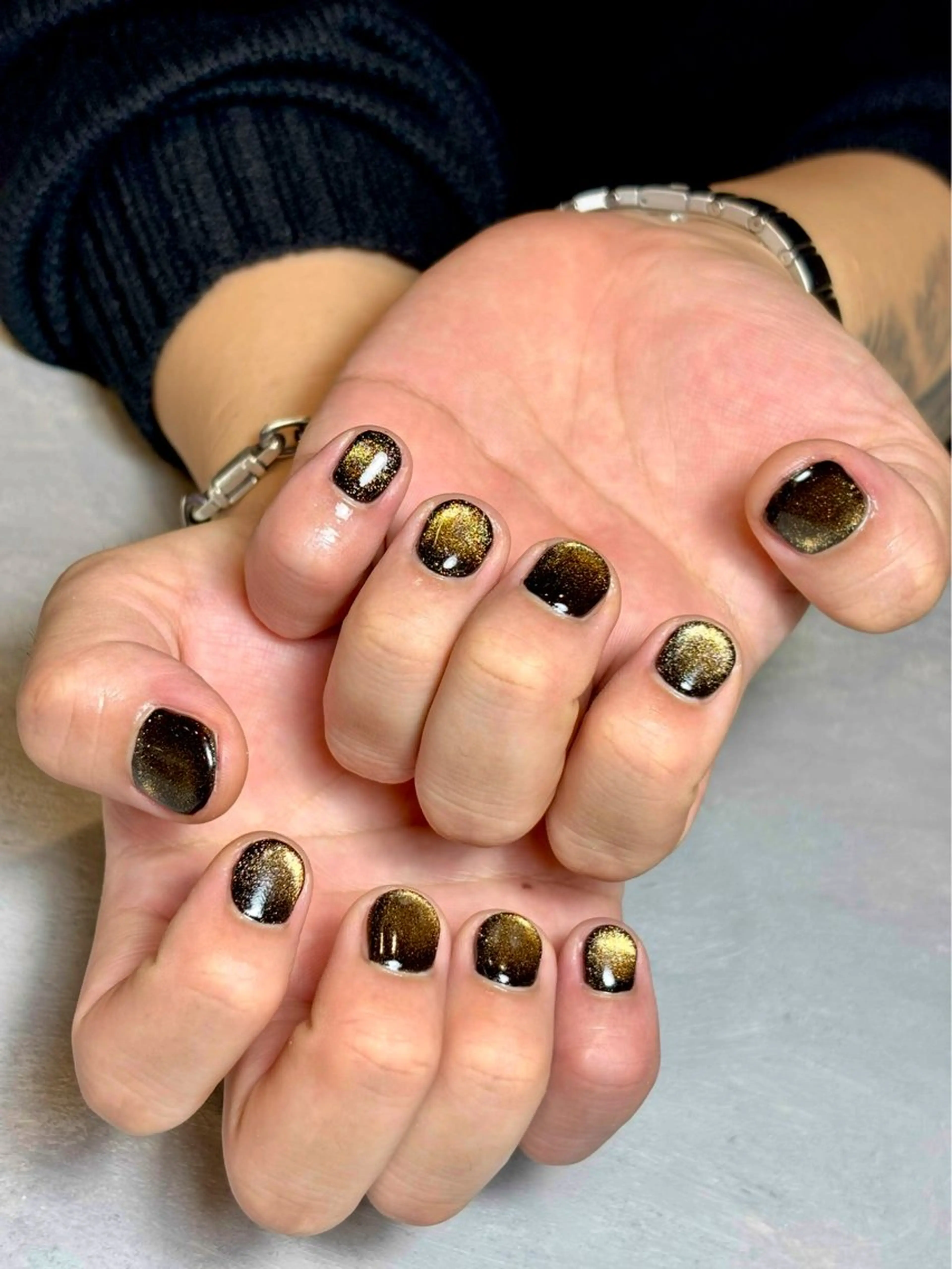 ネイル マグネットネイル メンズネイル ワンカラーネイル 鈴木 誉のネイルデザイン