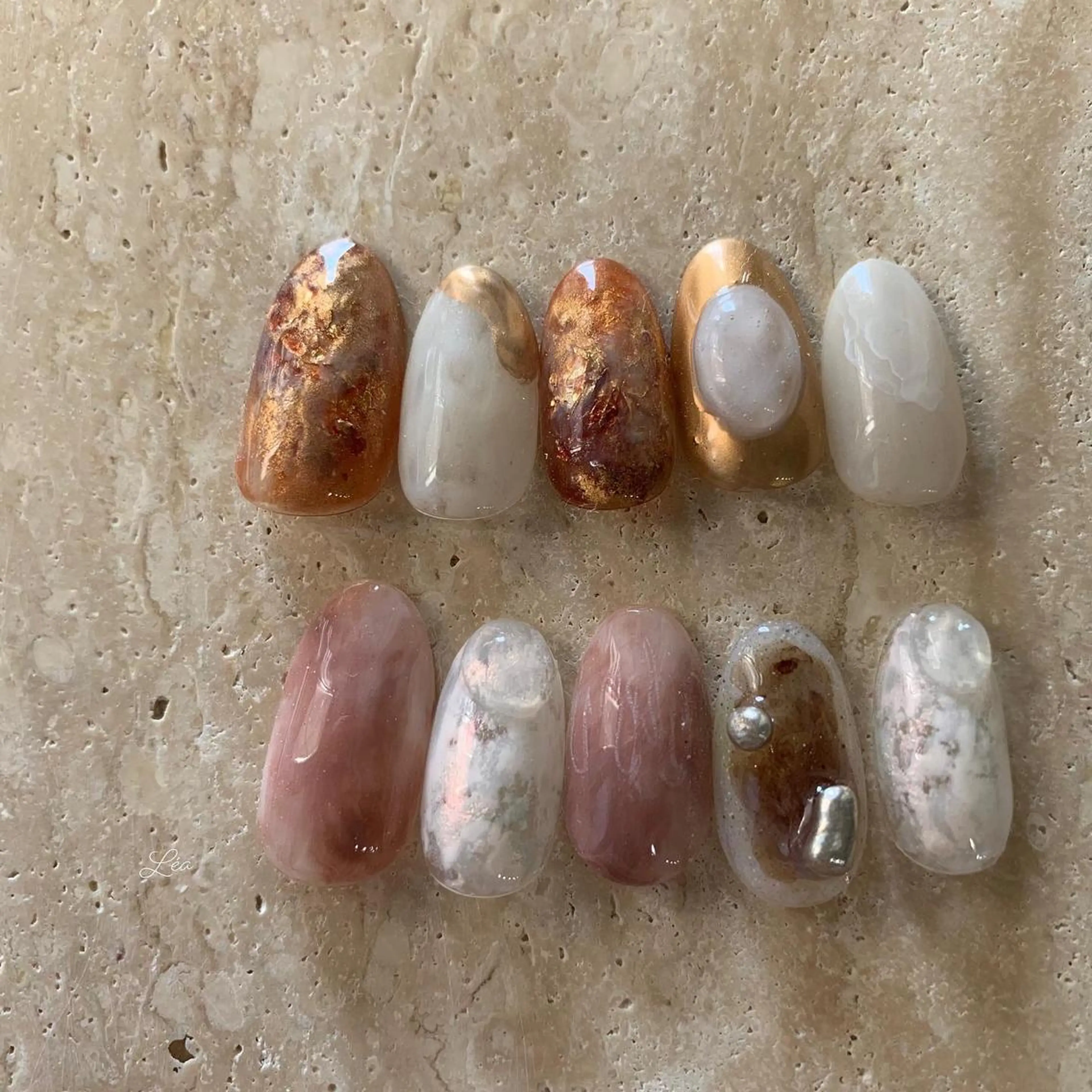 ネイル ジェルネイル パラジェル Léa nailのネイルデザイン