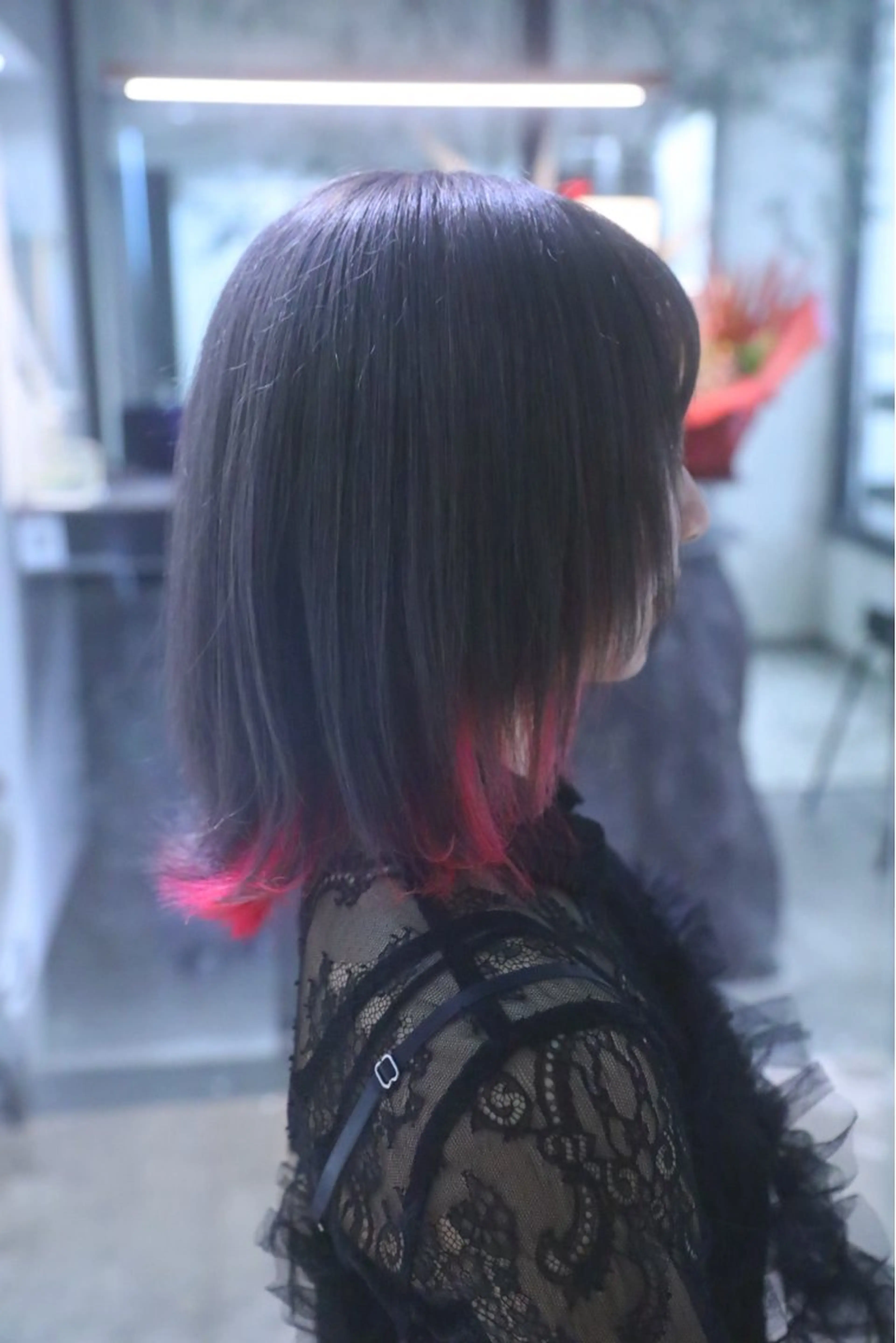 ミディアム カラー ブリーチモデル募集 古内柊のヘアスタイル