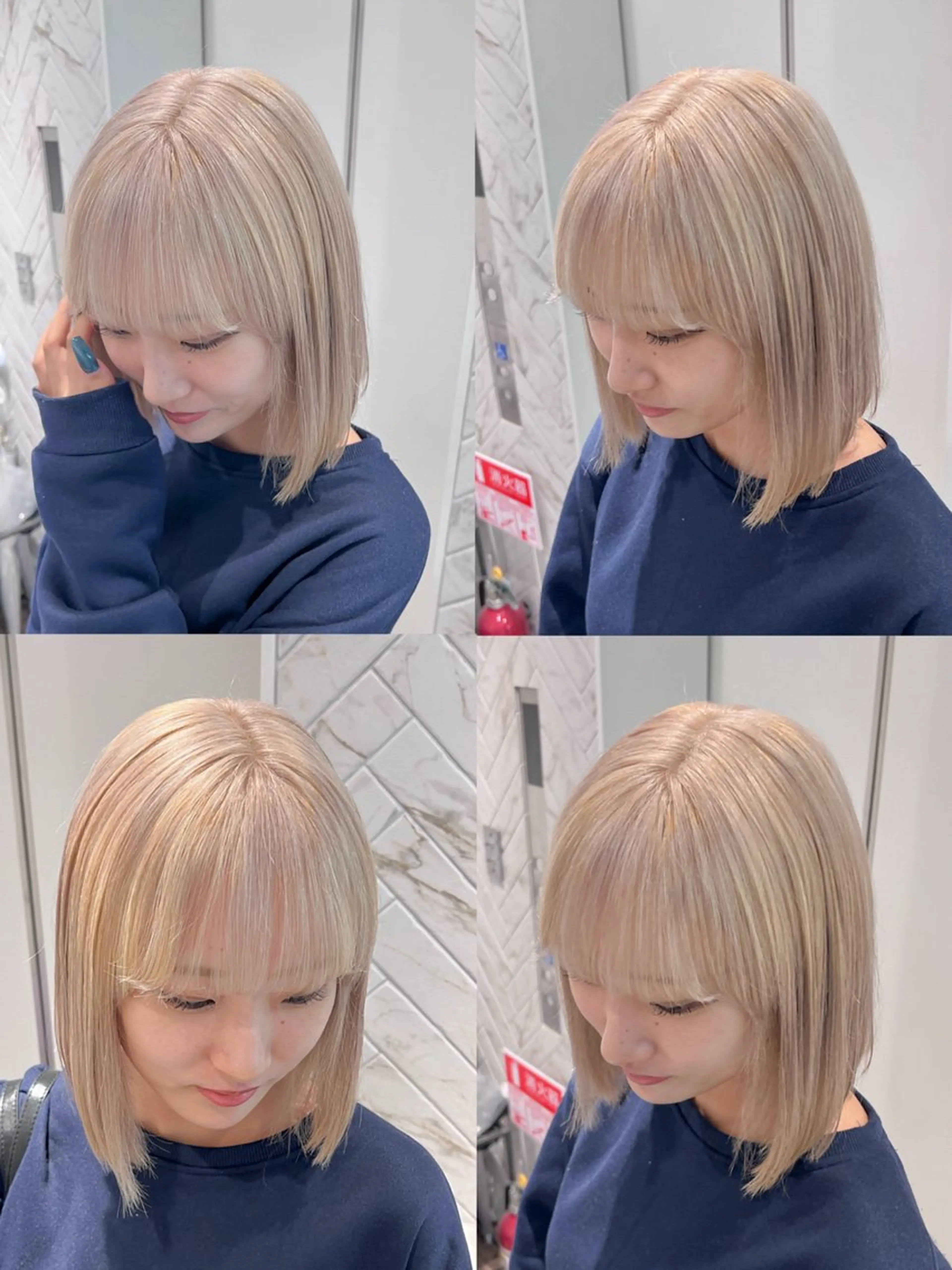 カラー ヘアカラー トリートメント 艶ハイトーン‪‪🔆 ️️️安座間 希のヘアスタイル