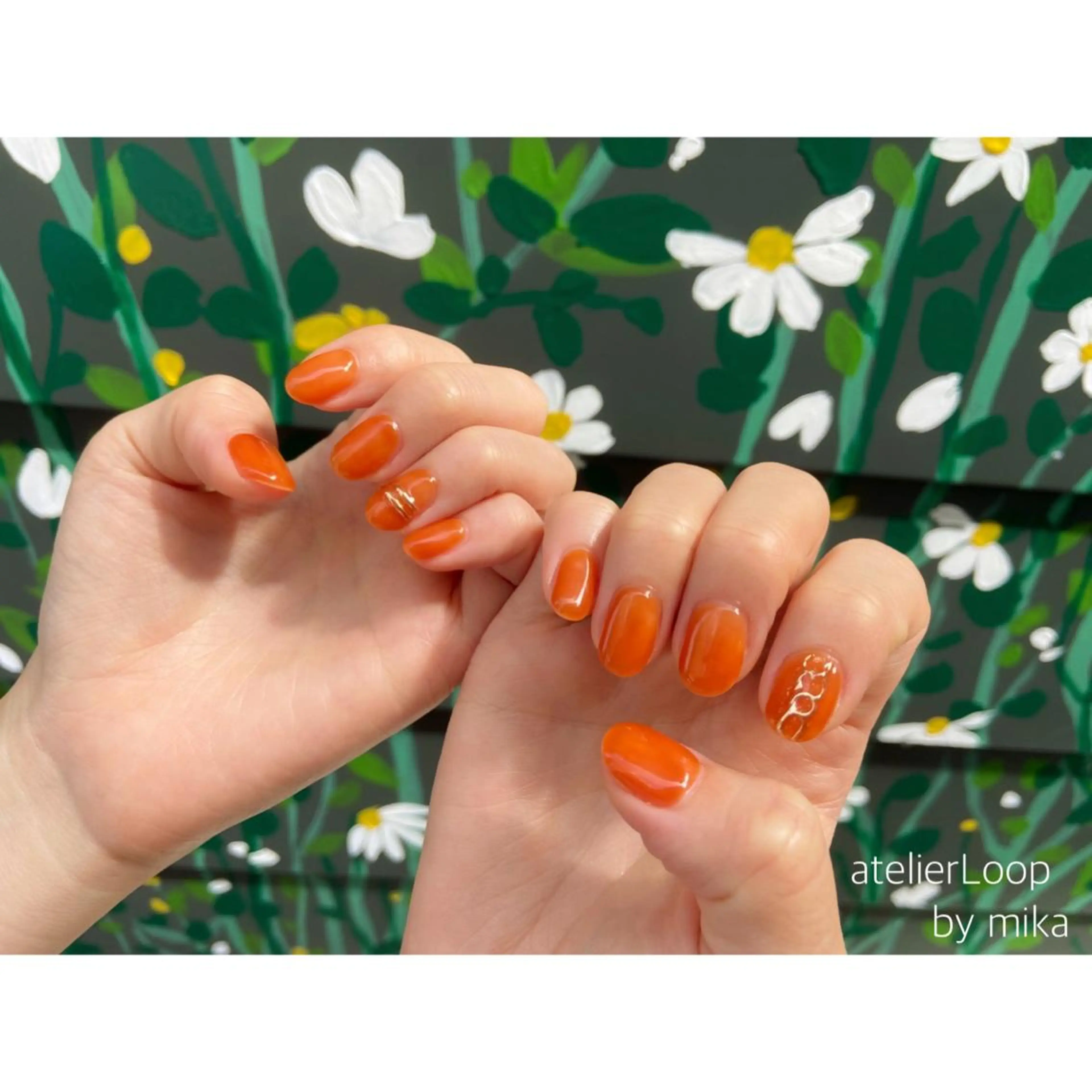 ネイル ミラーネイル ワンカラーネイル atelier Loop♪MIKAのネイルデザイン