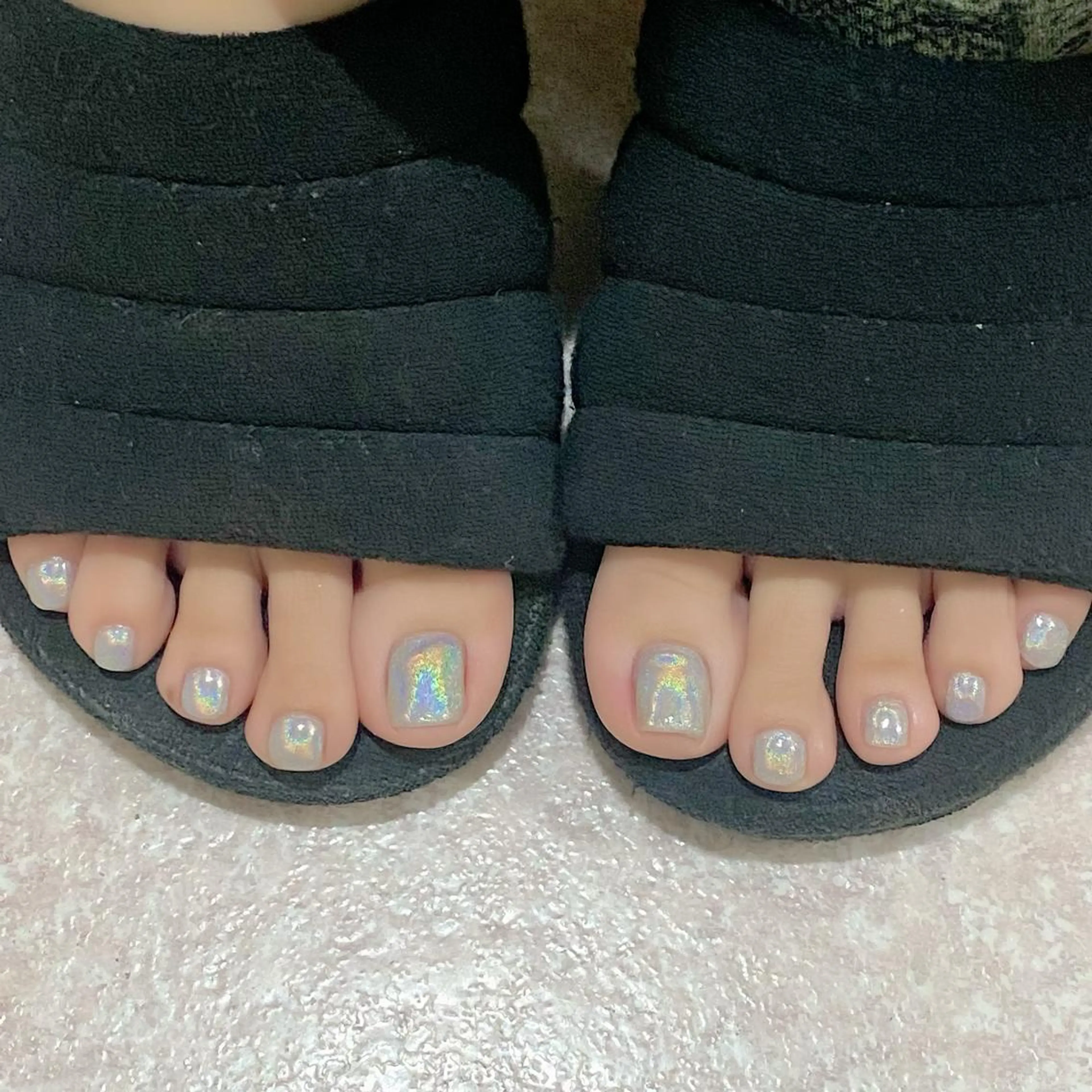 ショート カラー パーマ ヘアアレンジ メンズ キッズ ネイル マツエク・マツパ アイブロウ ユニコーンカラー フットネイル 夏ネイル フットネイル Salon Kのネイルデザイン