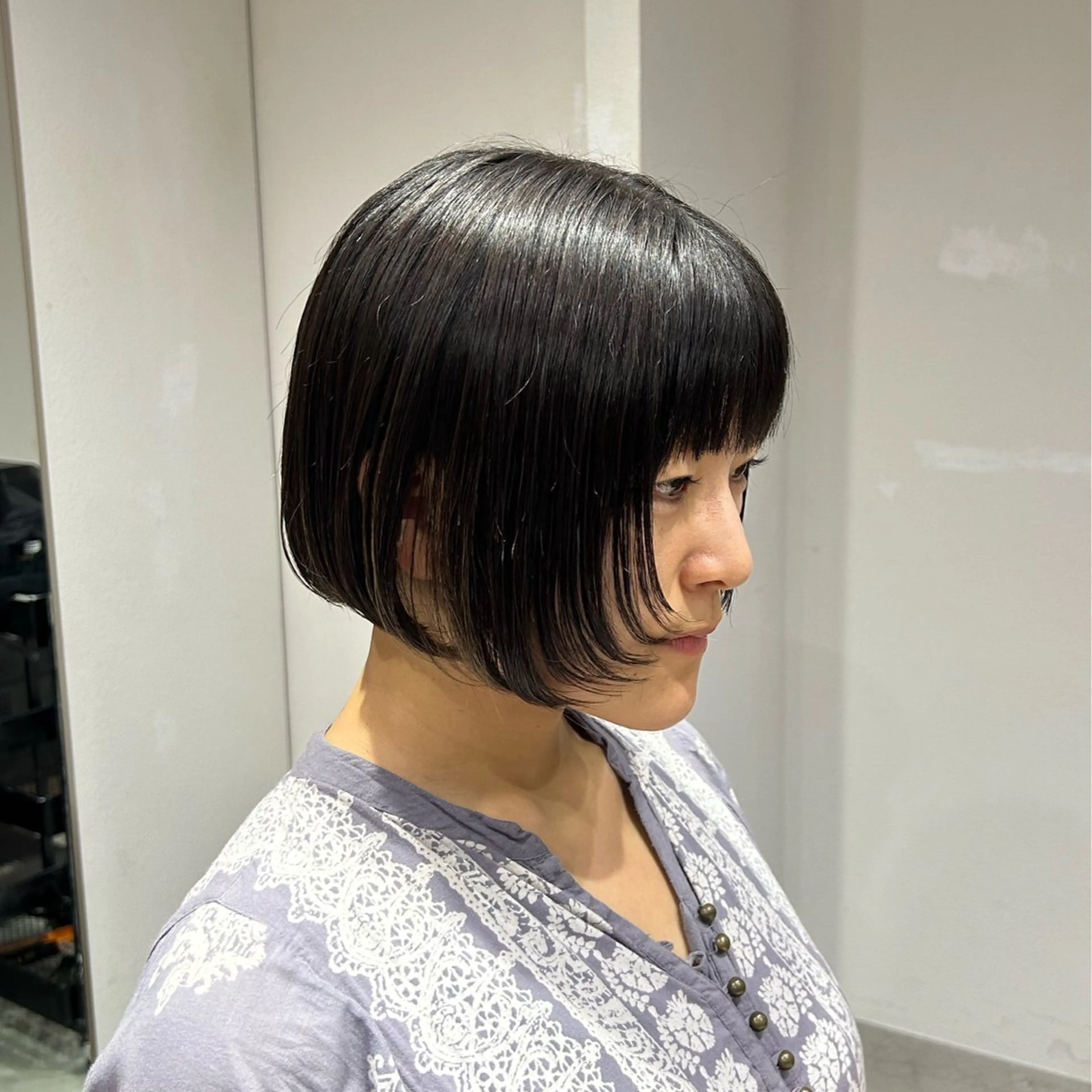 ショート ボブ 顔まわりレイヤー 顔周りカット レイヤーカット ✨️ボブカット中村 真緒✨️のヘアスタイル