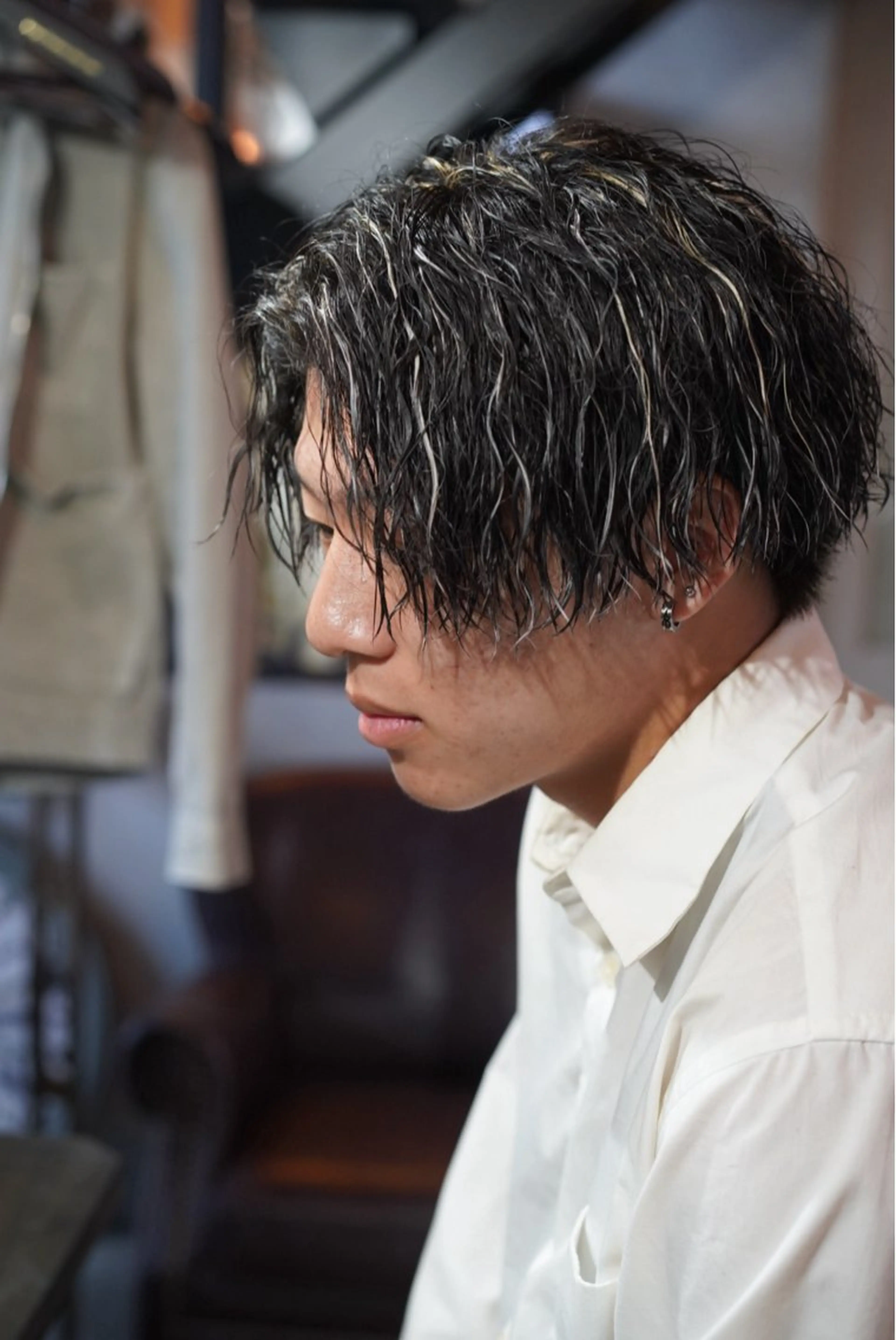 カラー パーマ メンズ メンズパーマ ヘアカラー 齋木 陽輝のヘアスタイル