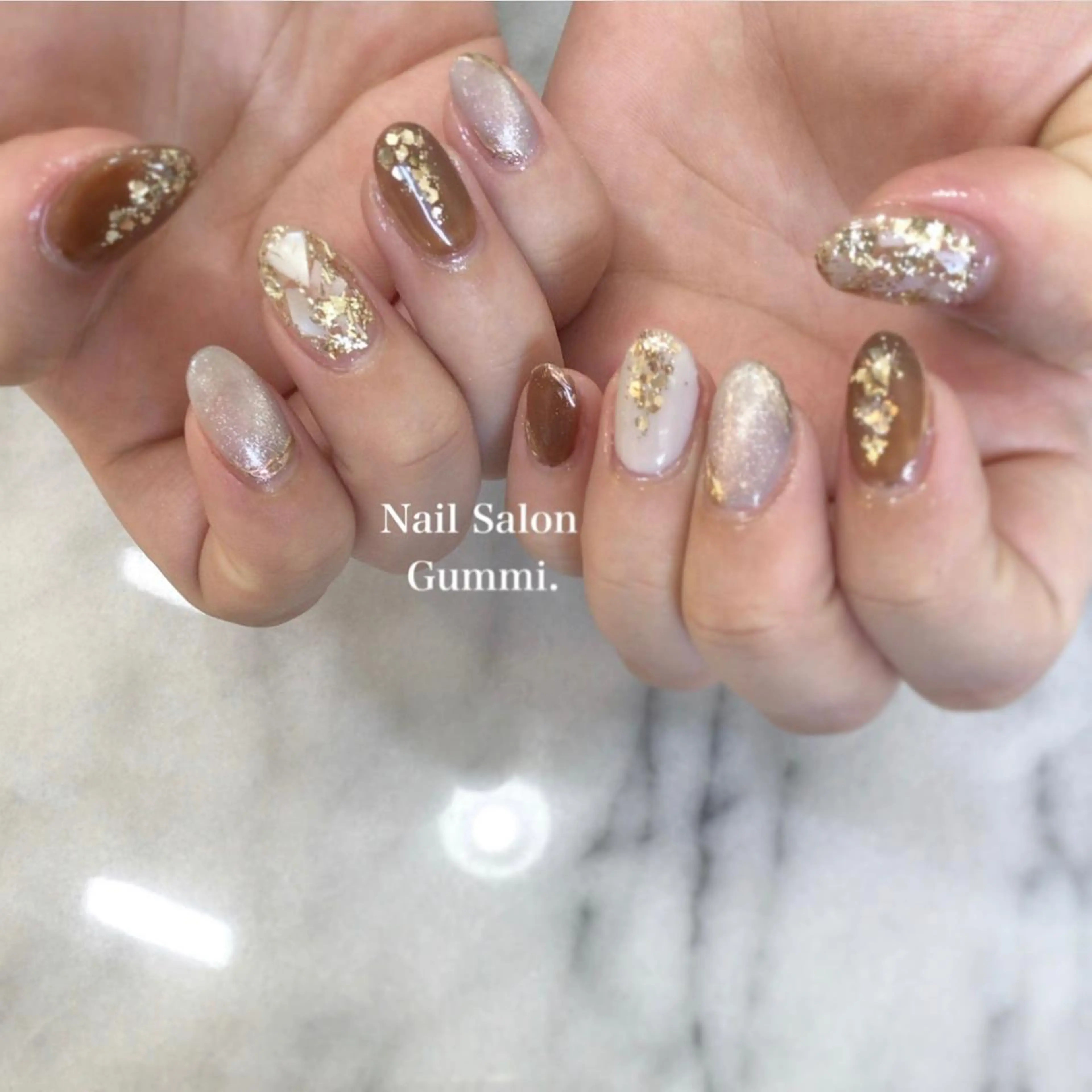 ネイル キラキラネイル 韓国ネイル ラメ(グリッター) ミラーネイル 持ち込み Nail Salon Gummi.のネイルデザイン