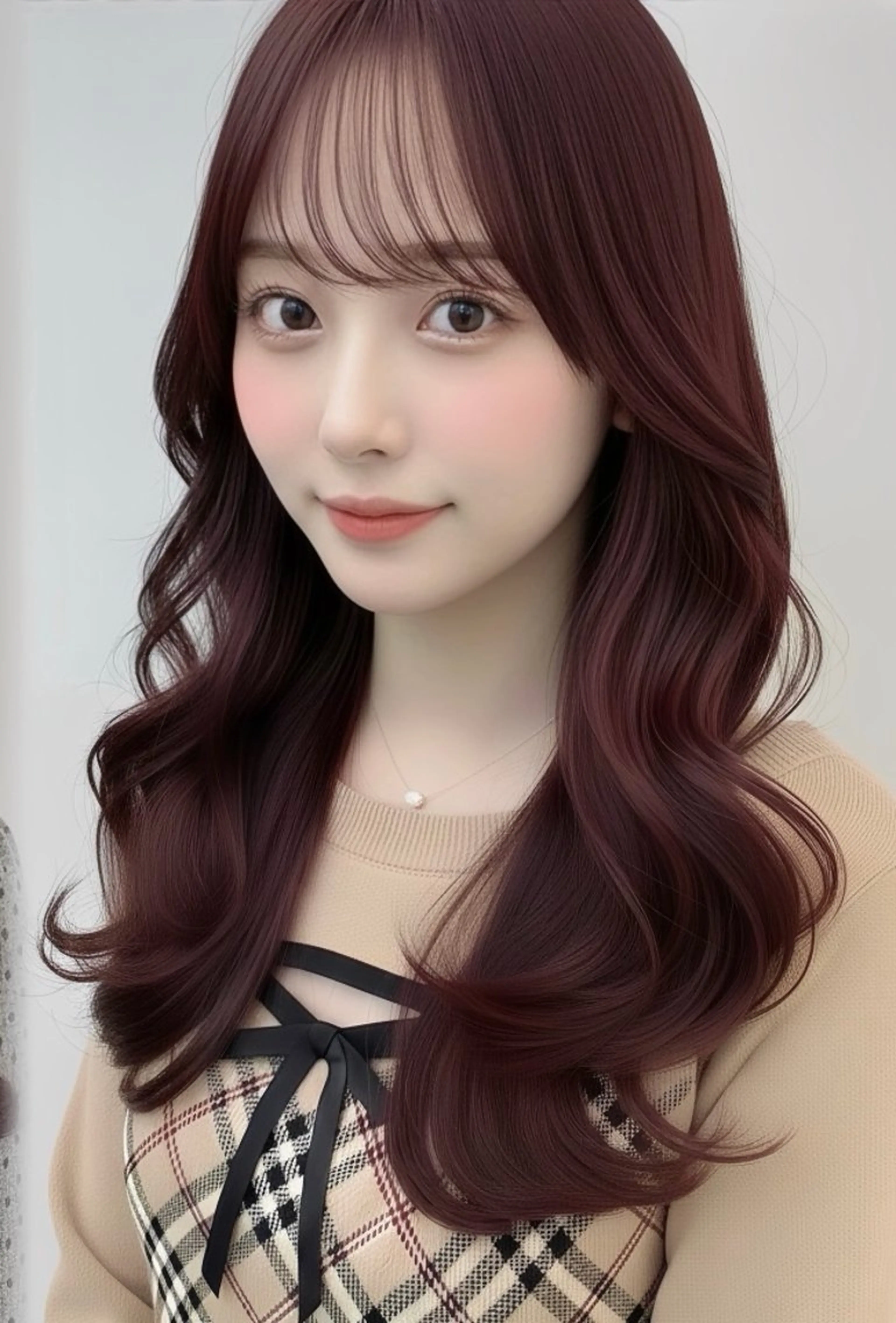 ロング カラー ブリーチ カシス ブリーチなしカラー ヘアカラー ゆあ🤎暖色系🍊 似合わせカラー🌺のヘアスタイル