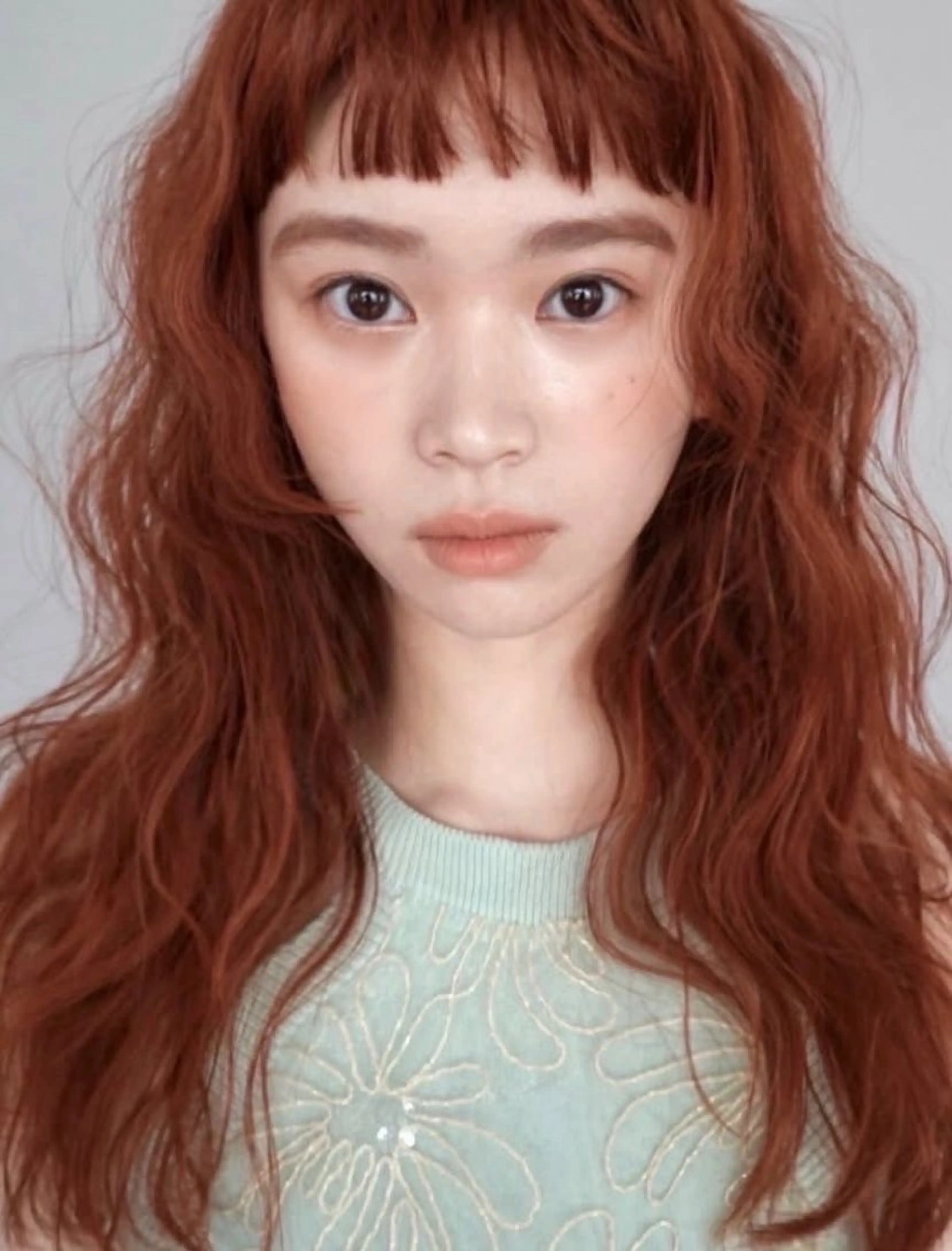 カラー ベージュカラー ブリーチ オレンジ オレンジベージュ ヘアカラー rinka/暖色 ボブカットモデルのヘアスタイル